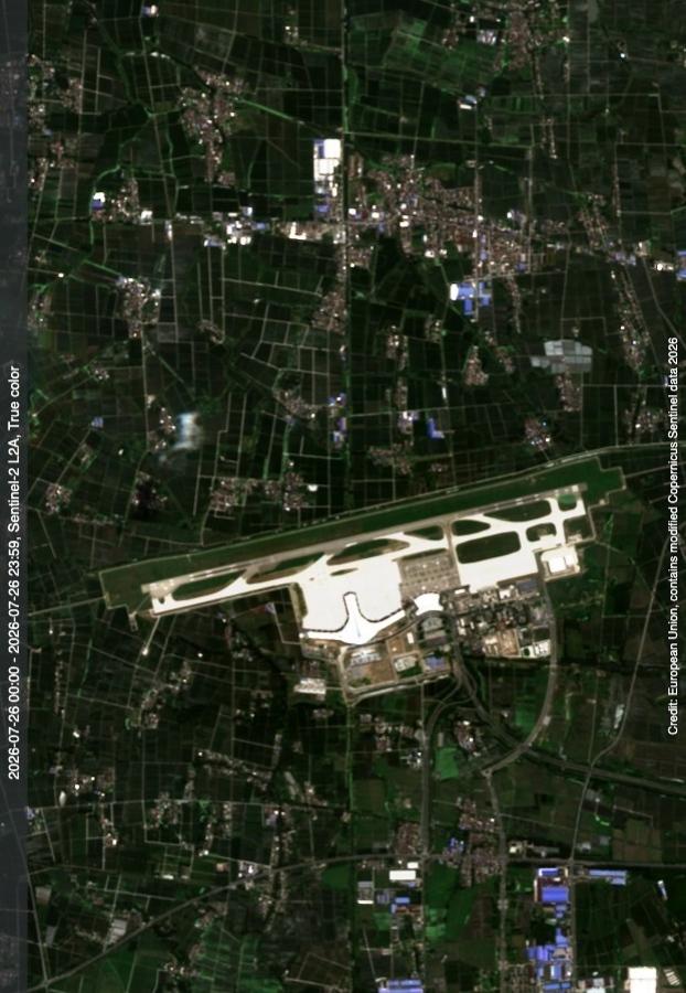 江苏省扬州机场最近高清卫星图（7.22）