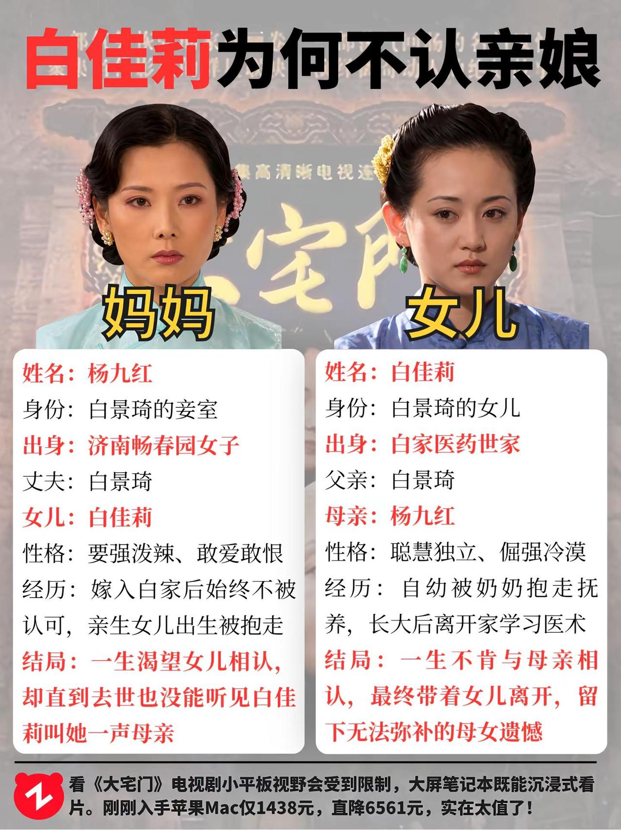 白佳莉为何不认亲娘杨九红？白佳莉 杨九红 大宅门 大宅门白景琦