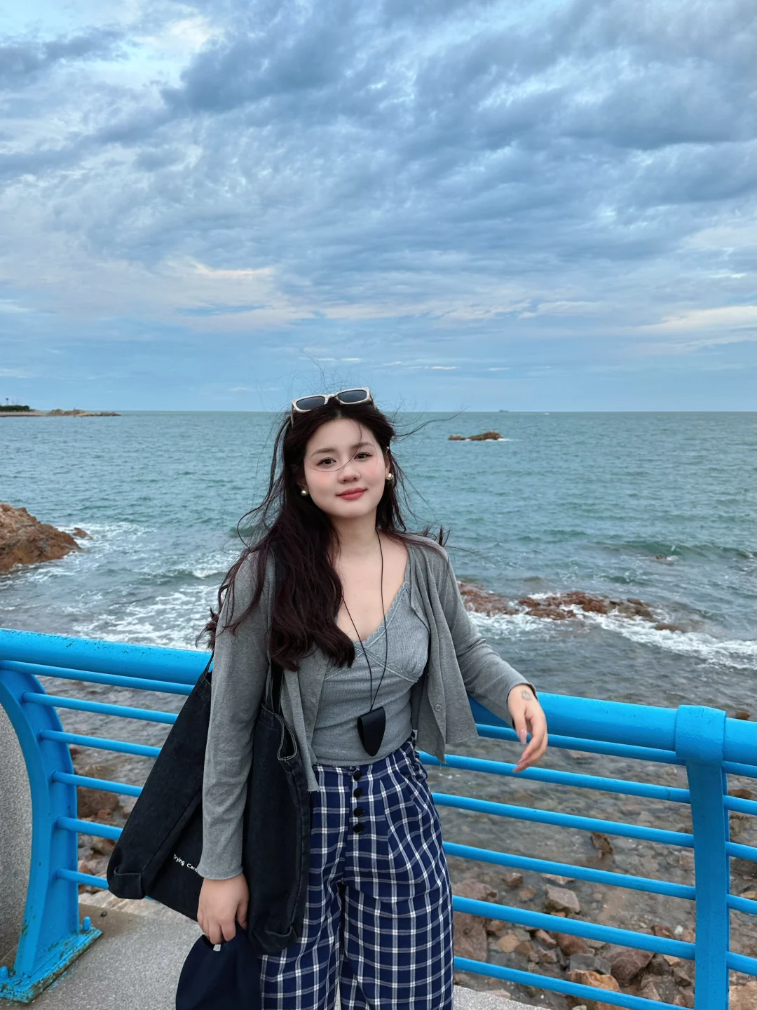 微胖穿搭|🌊在海边的随意松弛！韩系休闲～