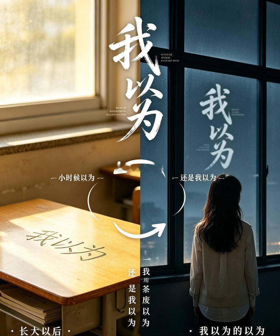 此时此刻我在em.小时候总以为事情是这样的那时候的以为，就是我当时认知里的样子等