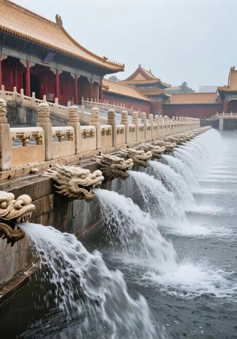 北京的一场暴雨让我们再一次见证了古人的智慧！
近日，暴雨后，北京故宫太和殿前11