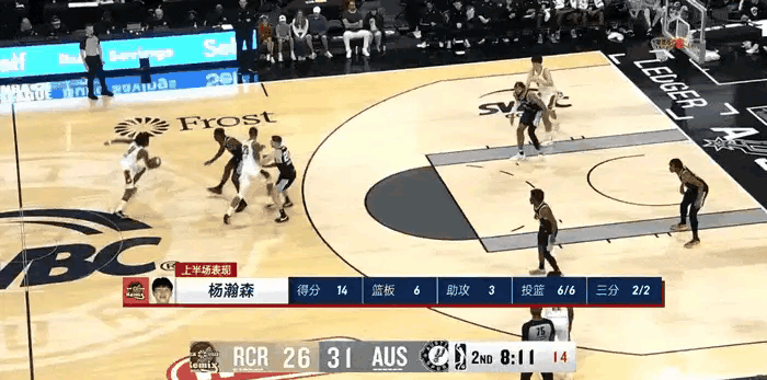 杨瀚森 杨瀚森再现梦幻脚步！杨瀚森半场百分百命中率杨瀚森g联赛比赛直播