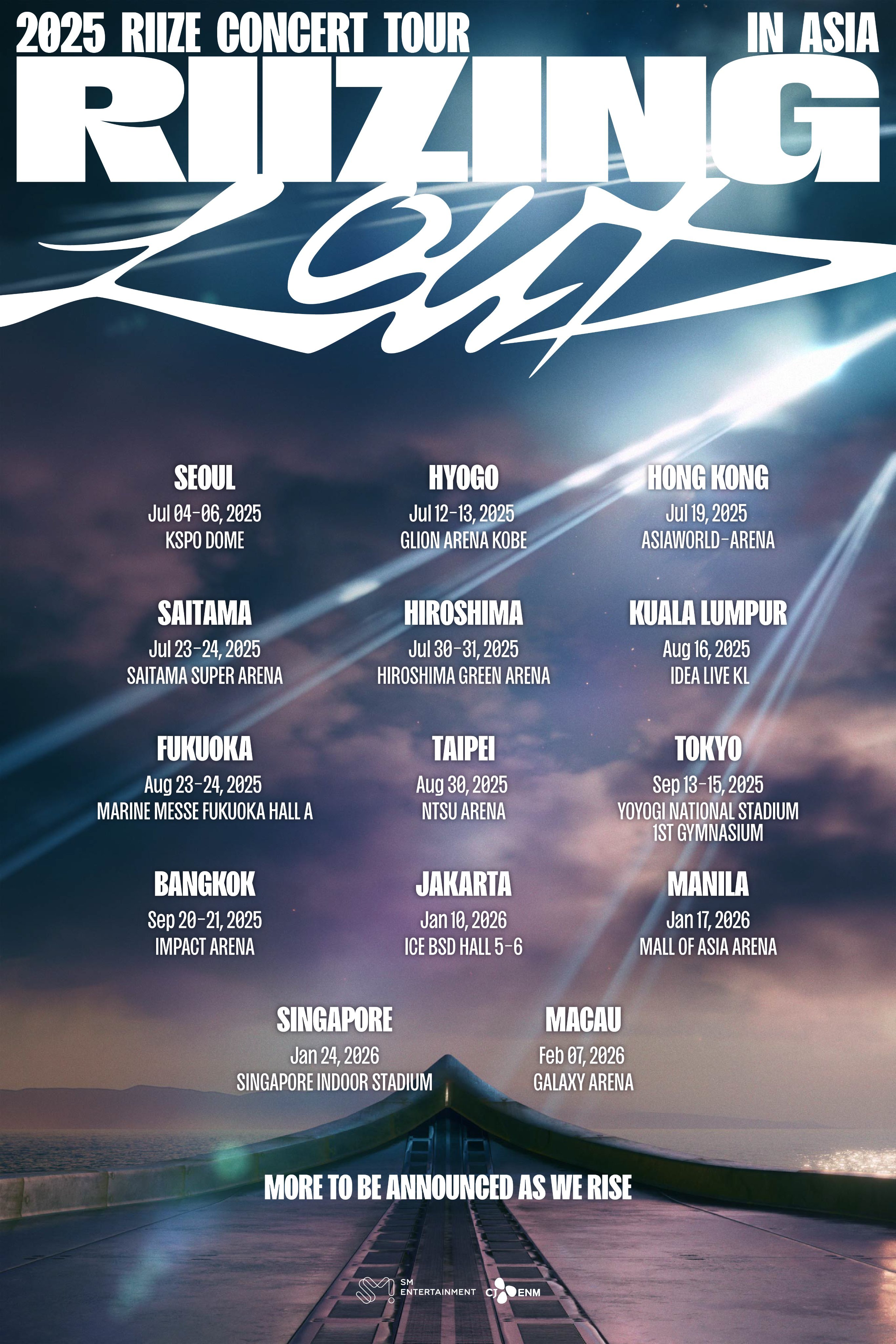 RIIZE亚巡《RIIZING LOUD》场次预告海报SEOUL ➫ 2025.