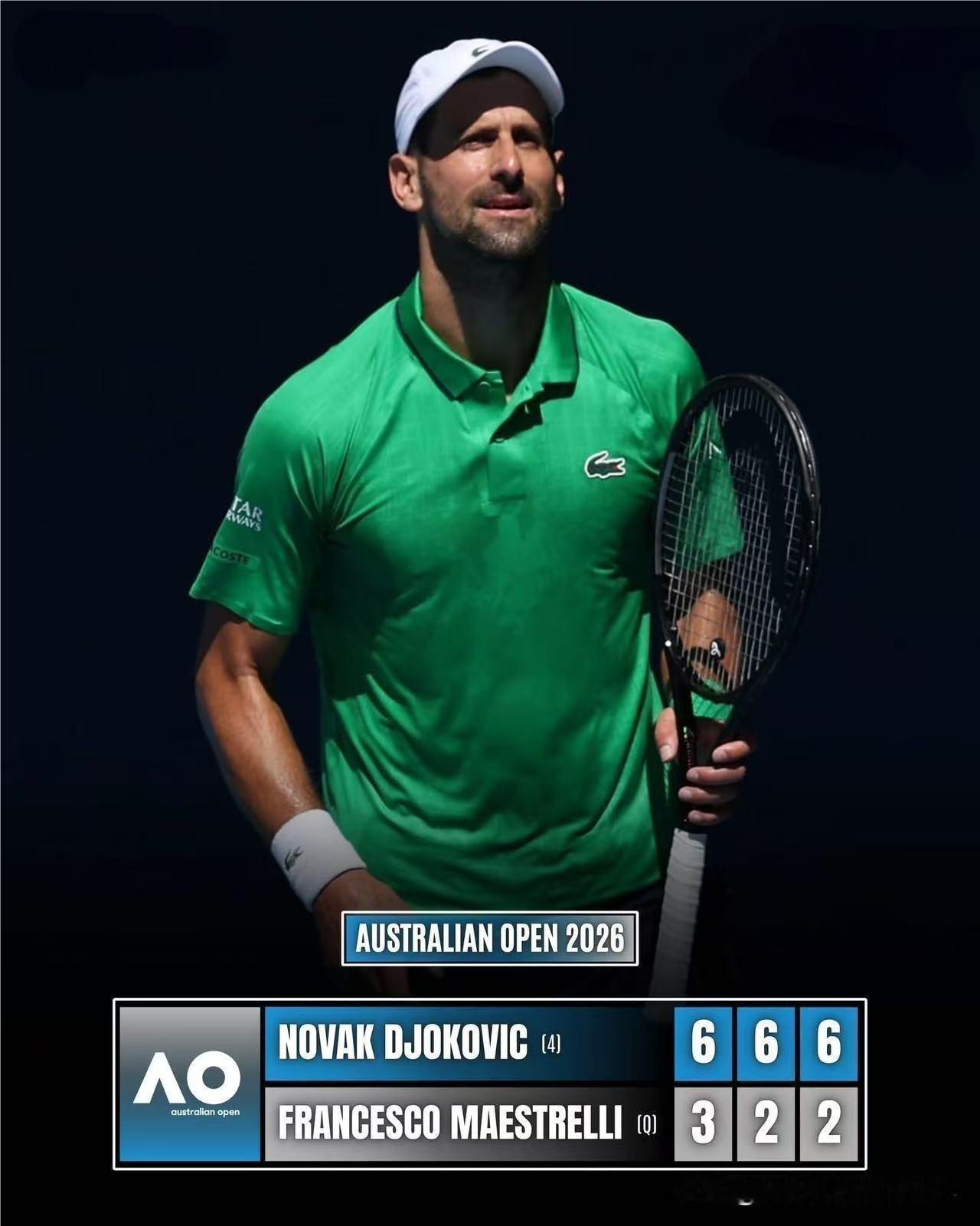 诺瓦克·德约科维奇用一场几乎无可挑剔的表演，宣告自己依然牢牢掌控着这座他最熟悉的