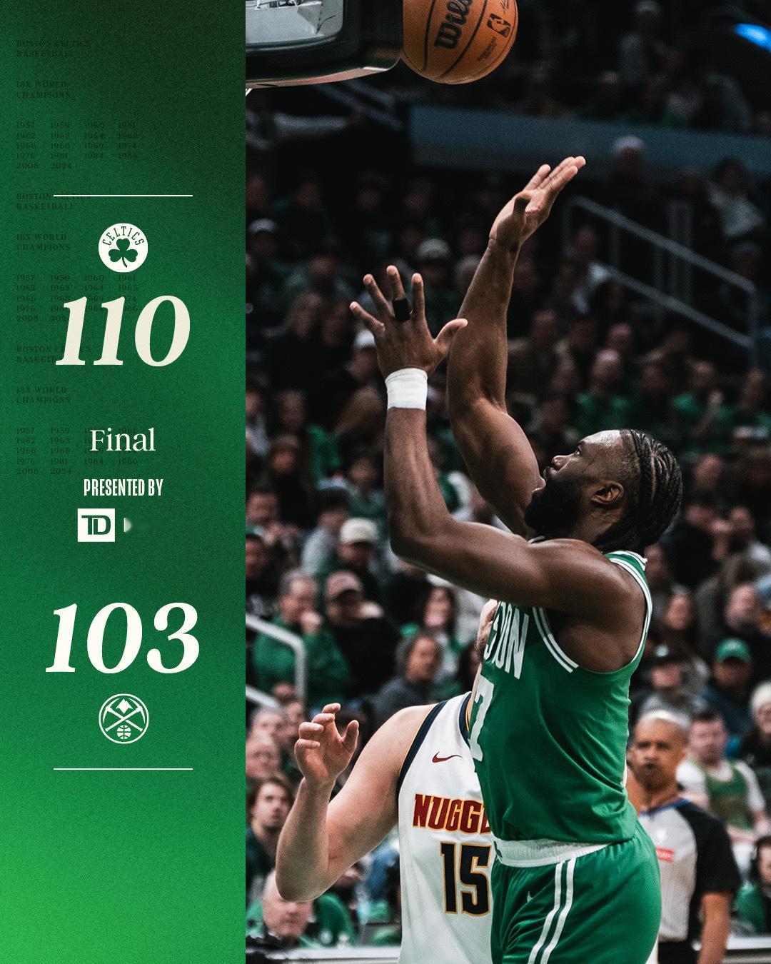 凯尔特人国度  FINAL : Boston Celtics【 110-103 