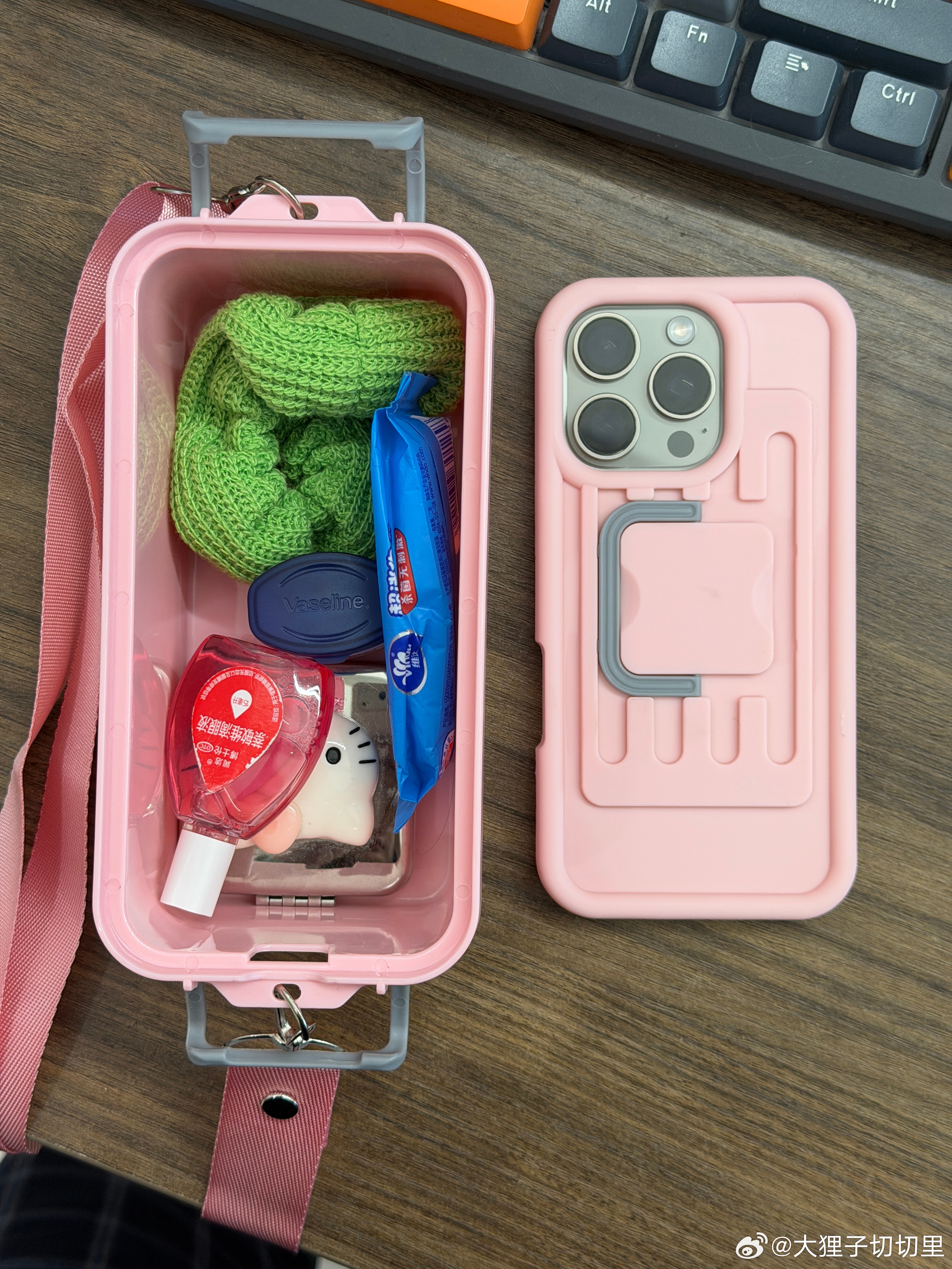 小伙伴给我展示了她新买的“手机壳”？？这哪是壳啊，明明是个迷你手机收纳盒，也太抽