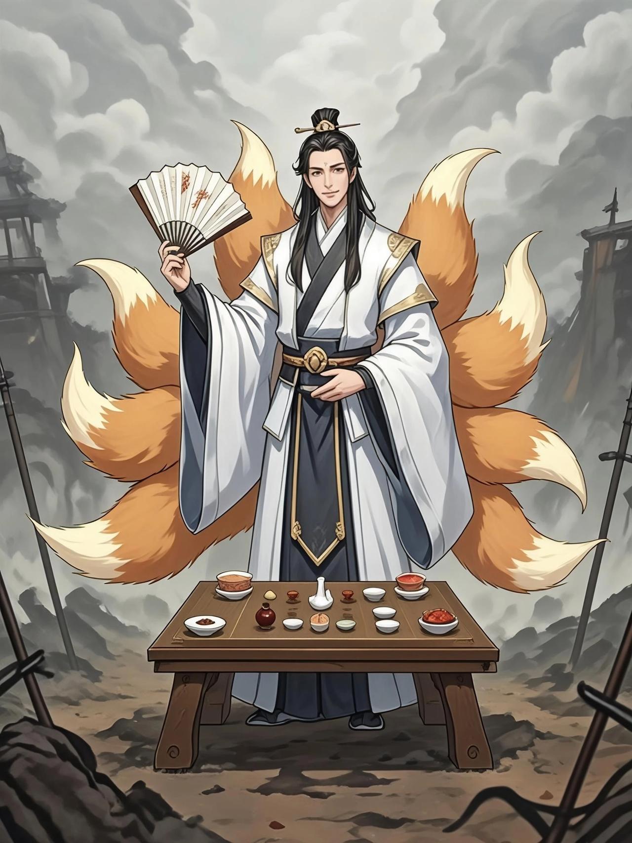 家人们！今天刷到一个神仙二创，九尾狐居然穿越成诸葛亮了！这脑洞我给满分！

想象