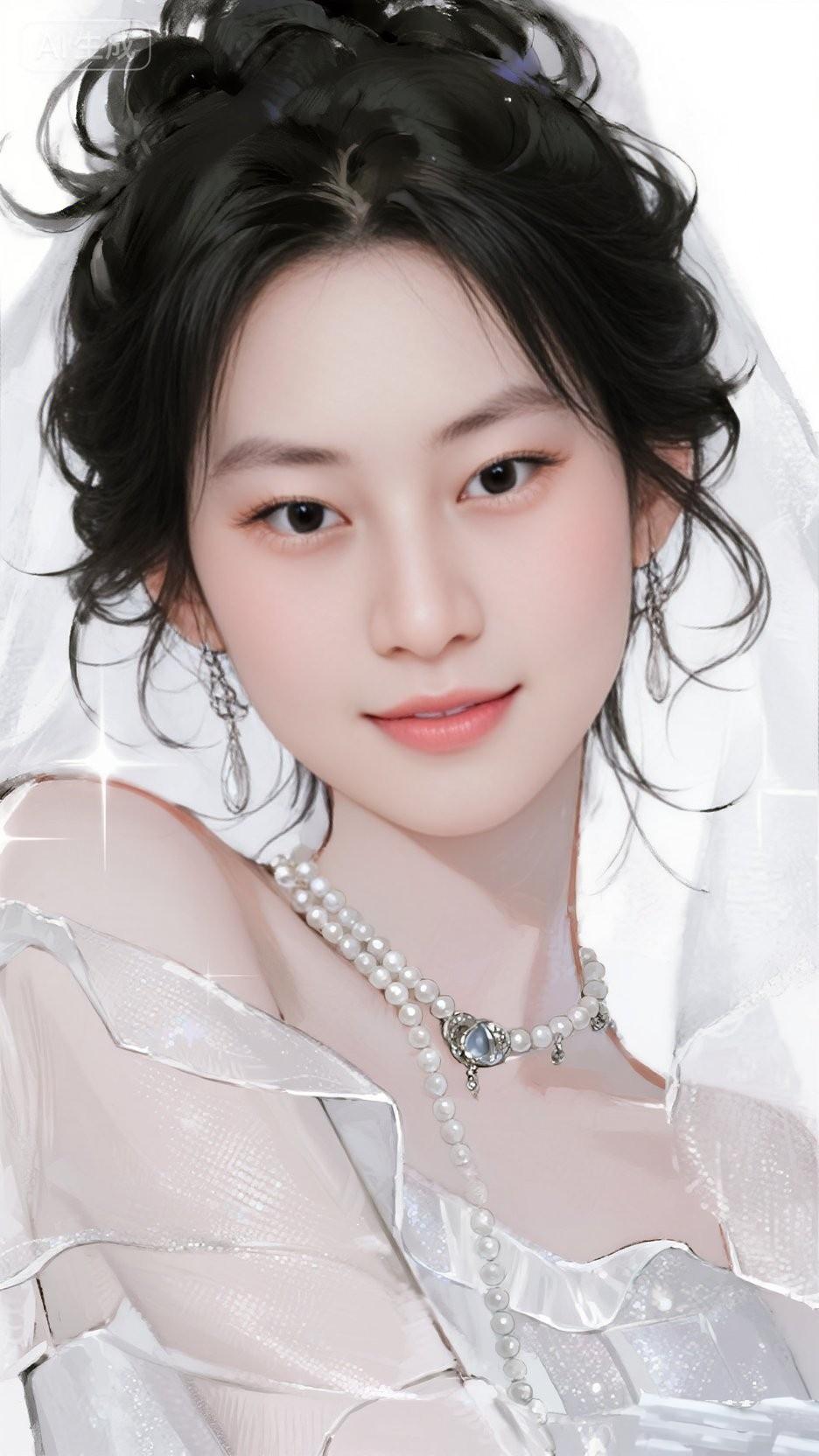 梦幻婚纱写真，甜美笑容，优雅气质，仙女本仙