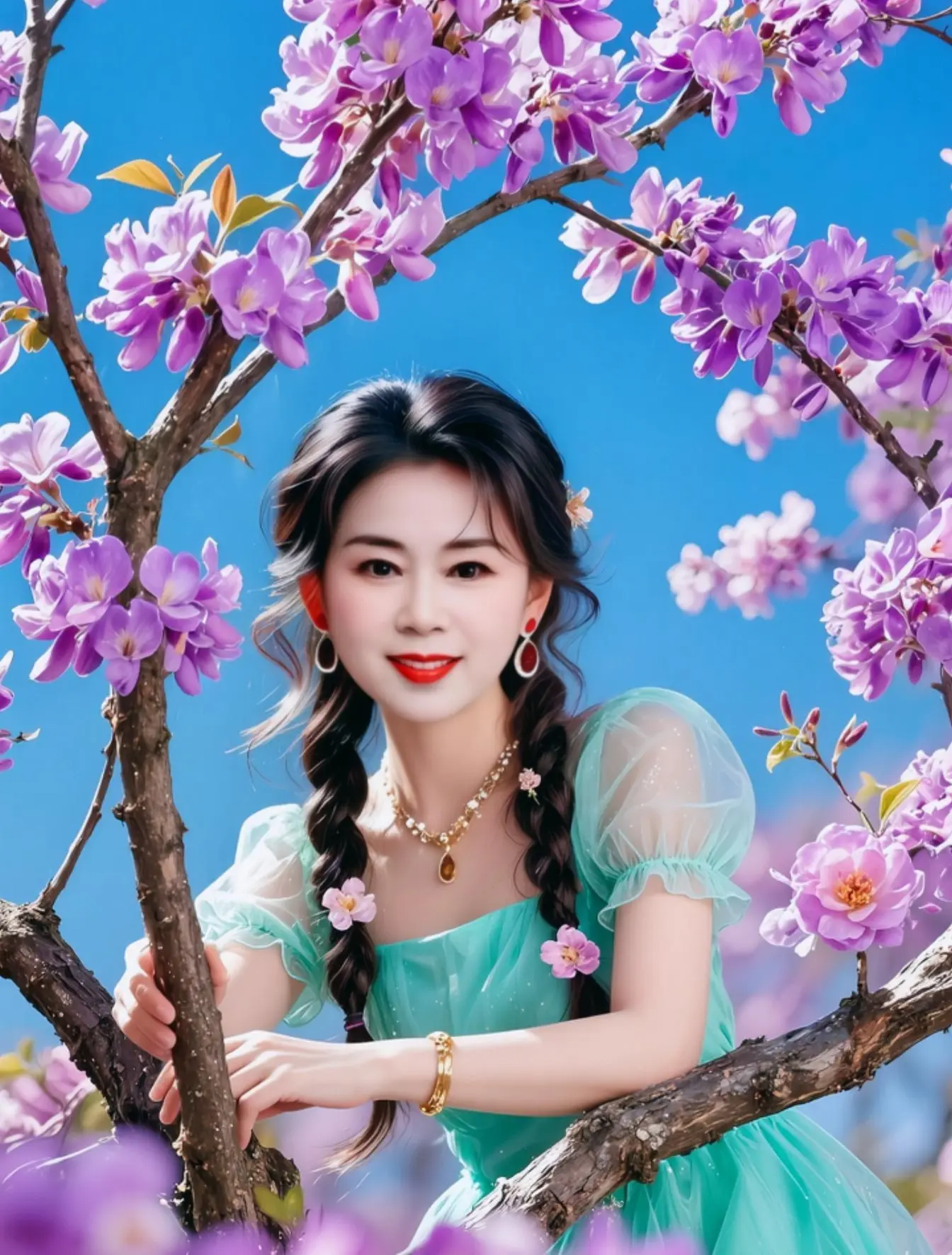 AI春日花境写真 ai创作