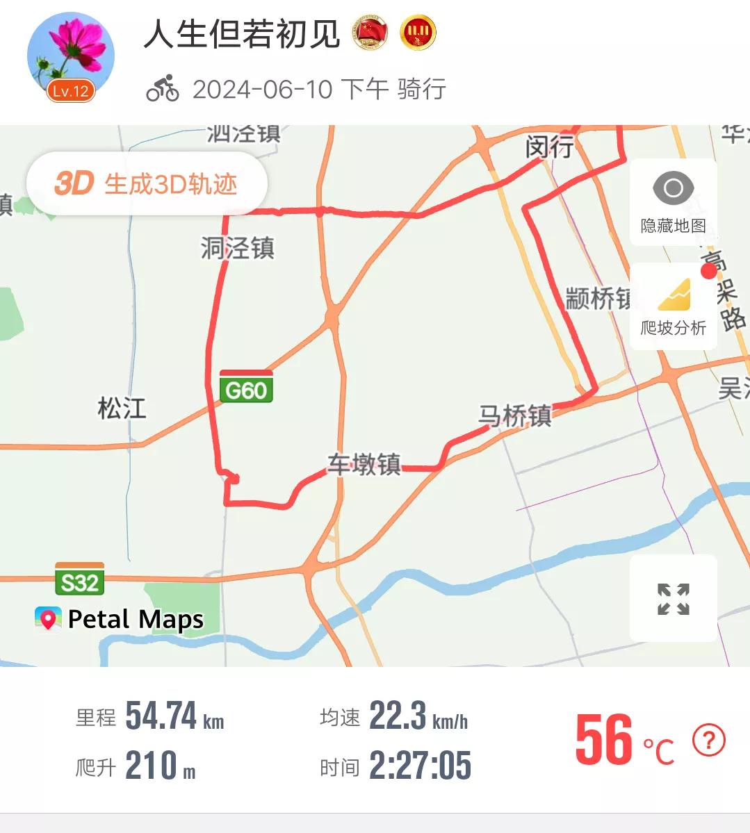 #我的运动记录# 

端午浪骑

骑游55公里，收官五月初五端午节。