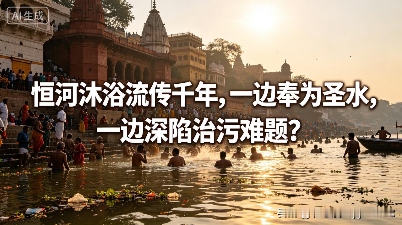 恒河沐浴流传千年，一边奉为圣水，一边深陷治污难题？
 
刷短视频的时候，很多人都