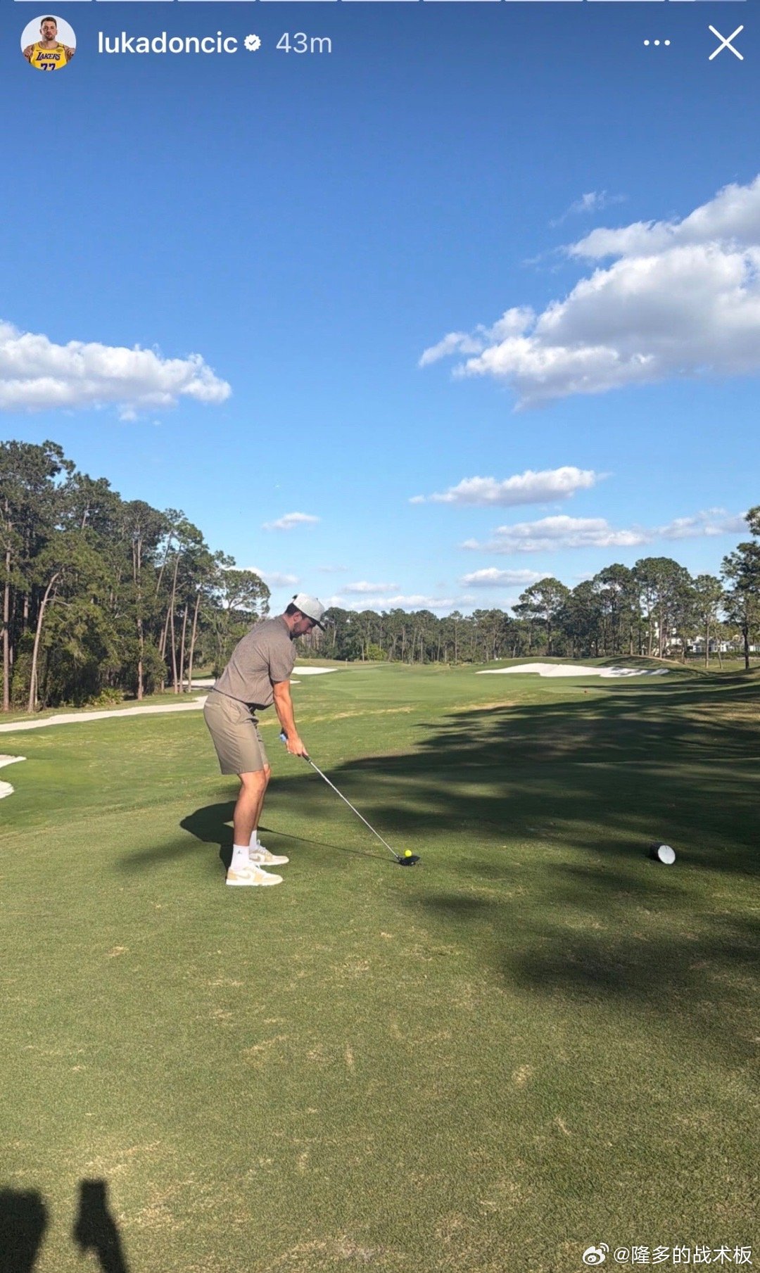 东契奇更新：享受休闲的高尔夫时光⛳️ 