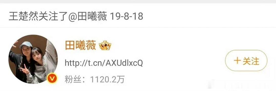 投：王楚然曾经两次关注了田曦薇又取关，这是手滑了吗？
