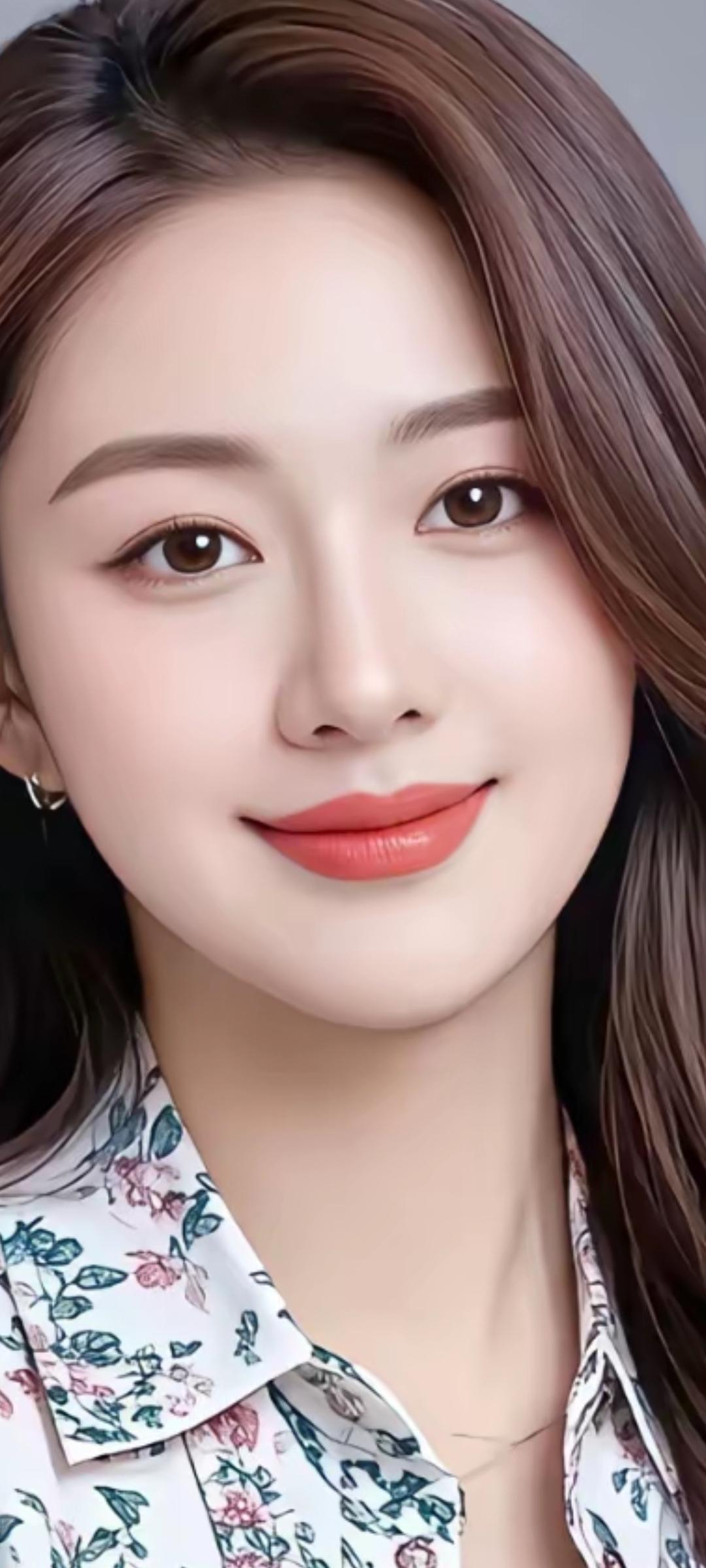 温柔甜美的微笑，花衬衫的清新穿搭，元气满满的一天！🌸💖