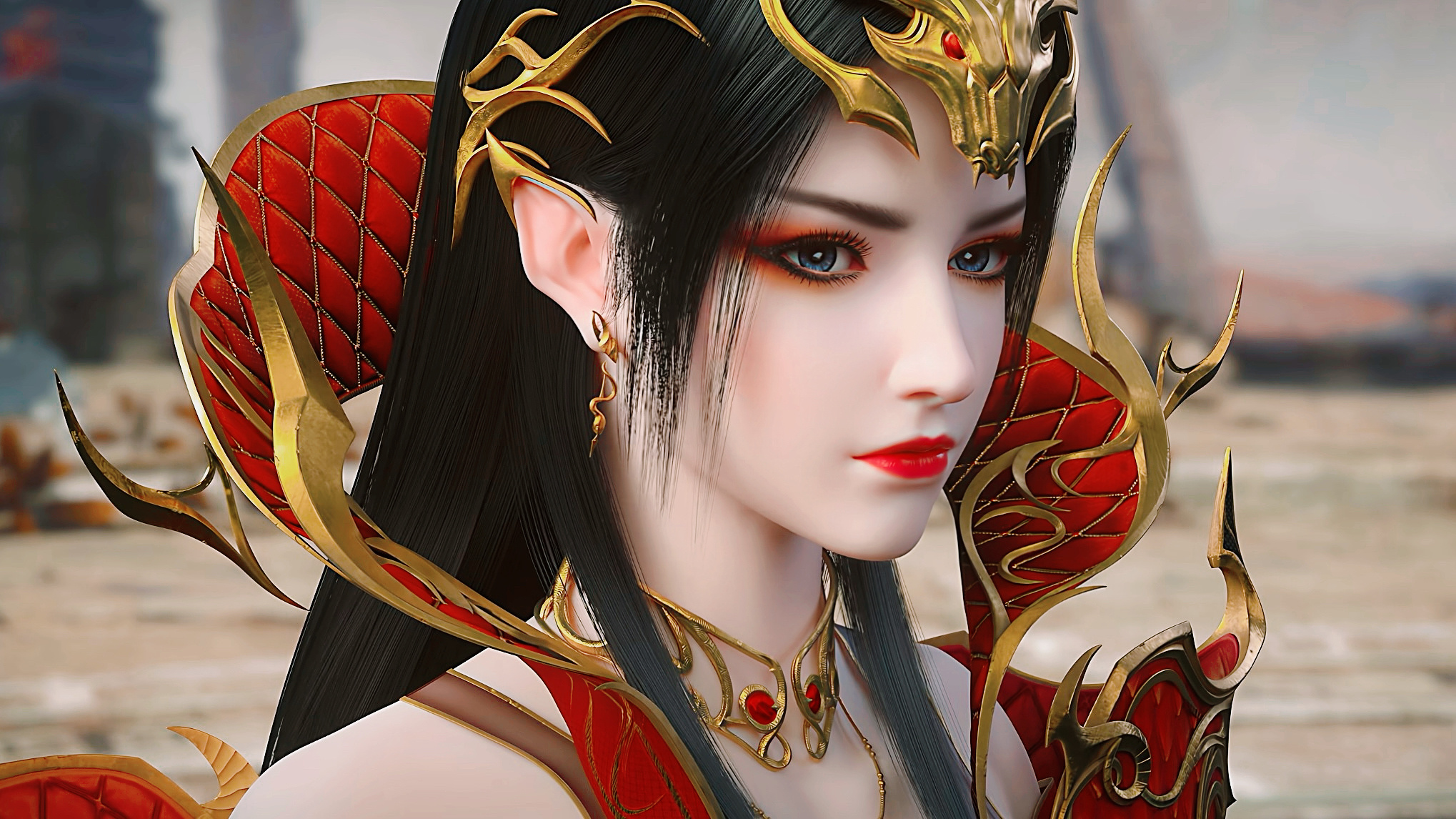 美杜莎女王国漫女神 ♥静若处子，动若脱兔♥一波美美的截修，展尽彩鳞的卓越风姿！上