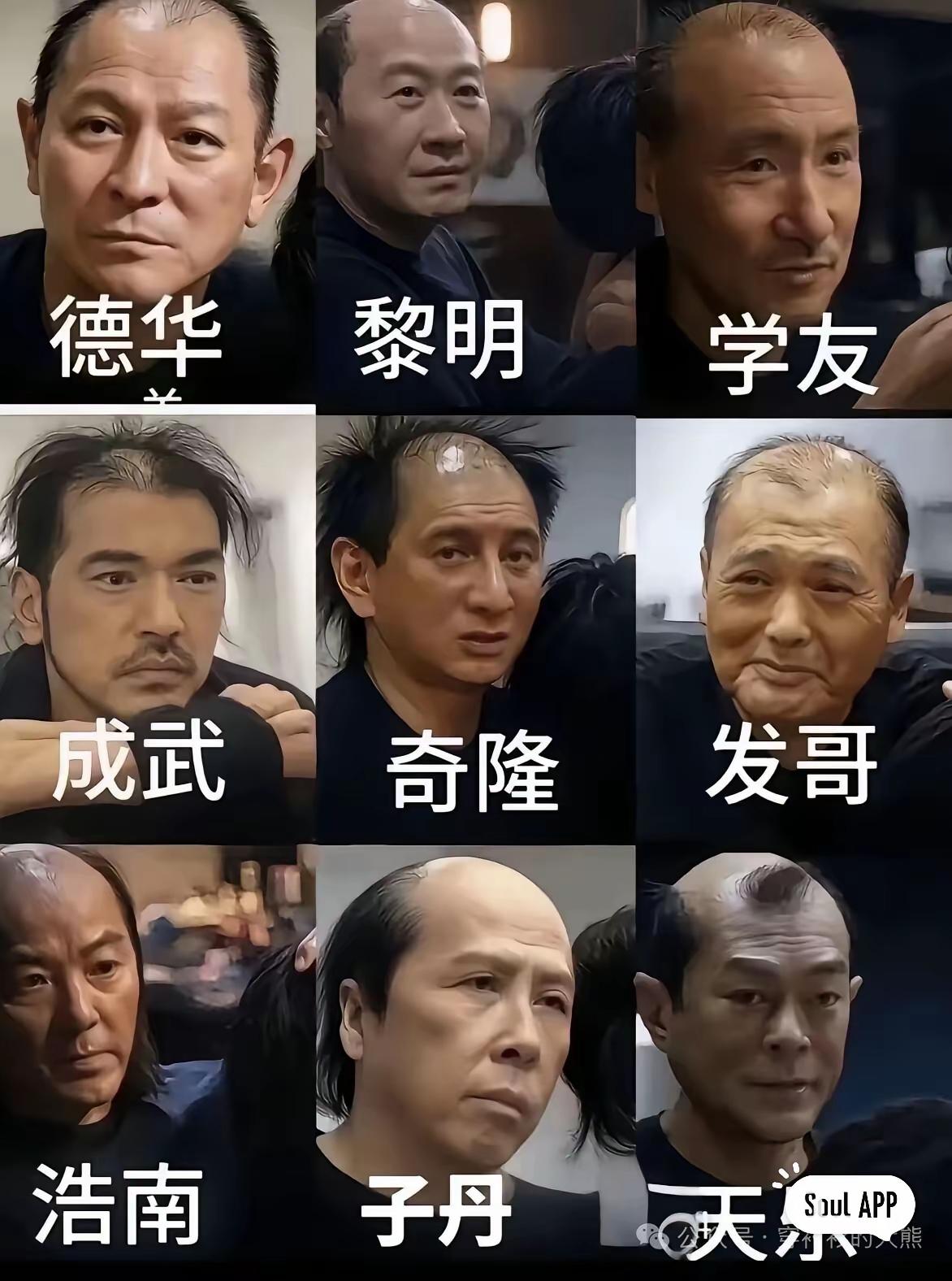 德华和浩男，
学友甄子丹。
成武周润发，
奇隆古天乐。
都是大名星，
资产亿万过