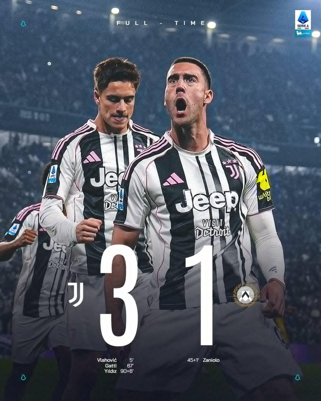 尤文图斯 3-1 乌迪内斯赛后评分（来源JuventusNews24.com）：