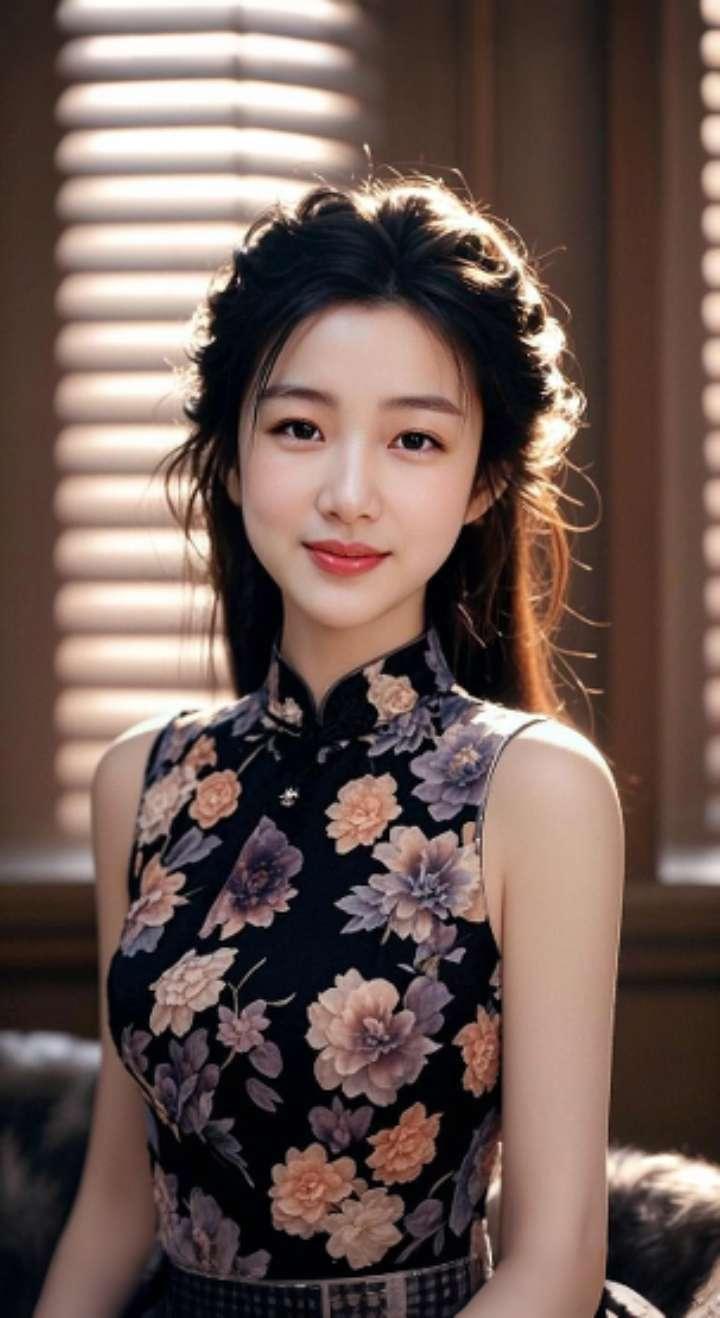 AI扩图 AI华服佳人