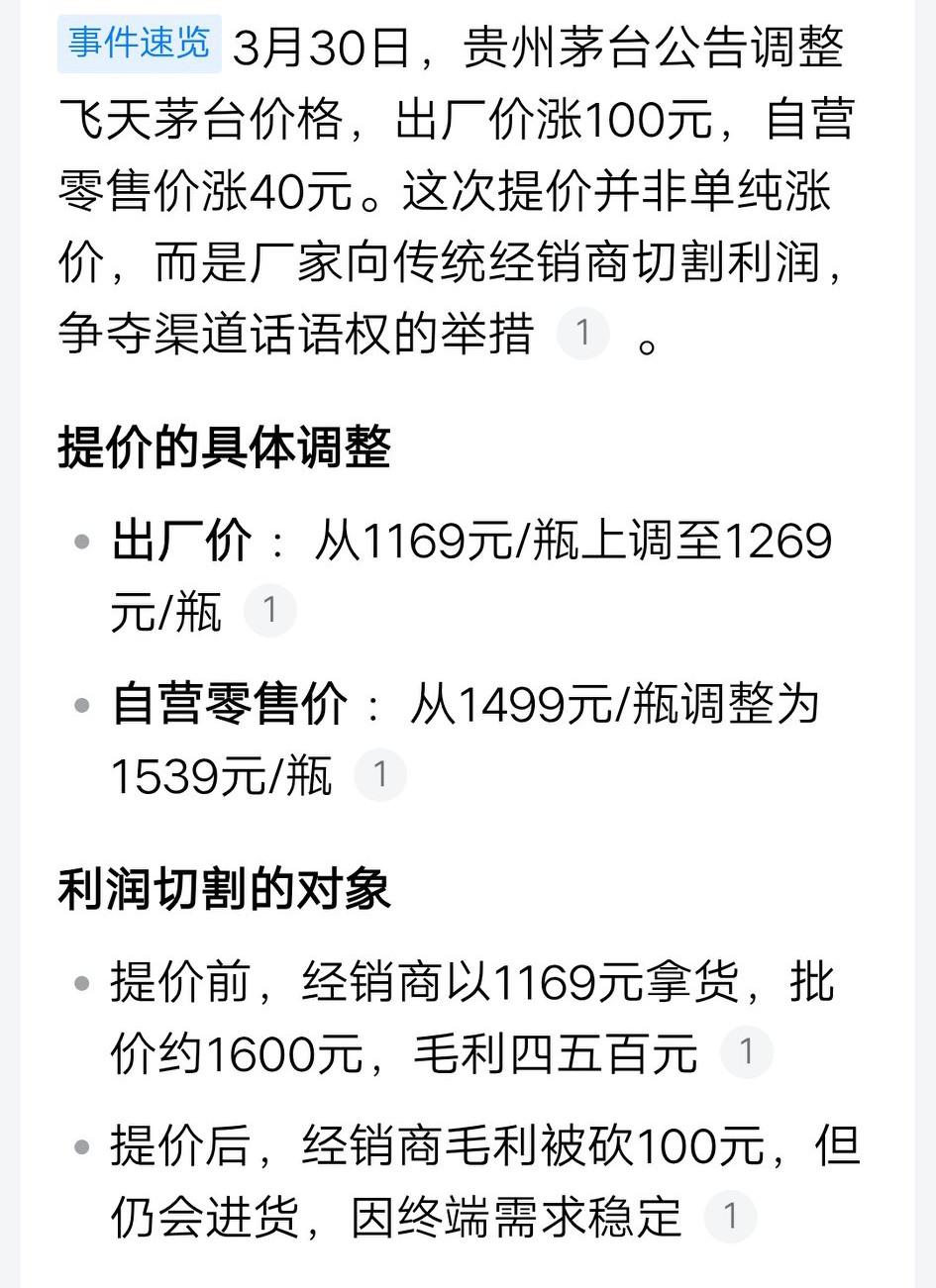 茅台又涨价，是市场自信还是压榨经销商
白酒市场的寒冬还没有过去、市场大环境也没有