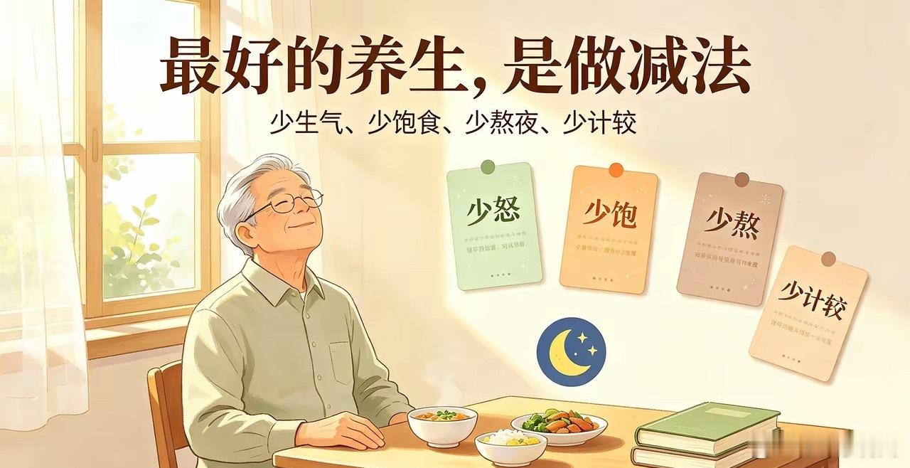 最高级的养生，从不是大补，而是做好4个“减法”很多人拼命吃补品、找养生方，身体却