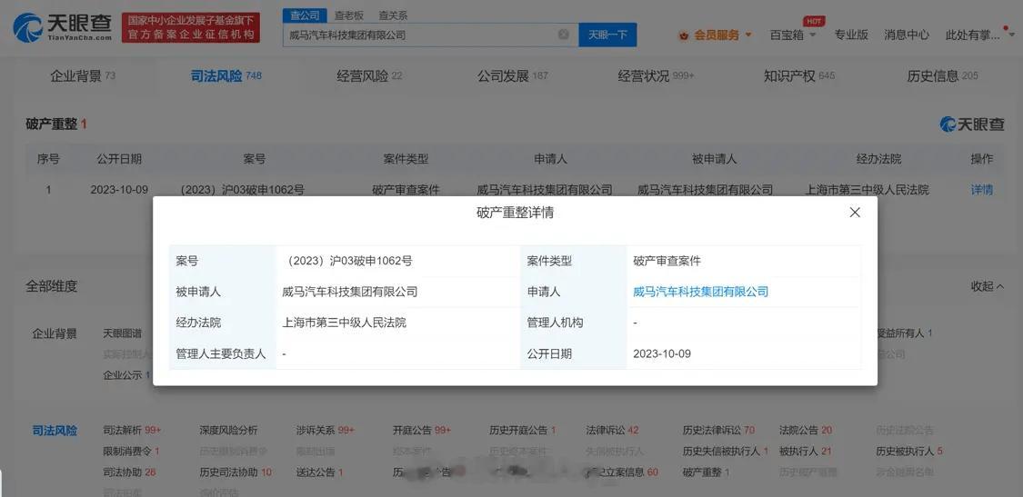 #威马汽车已经申请破产审查#在这个瞬息万变的时代，每一个企业都可能面临生死存亡的