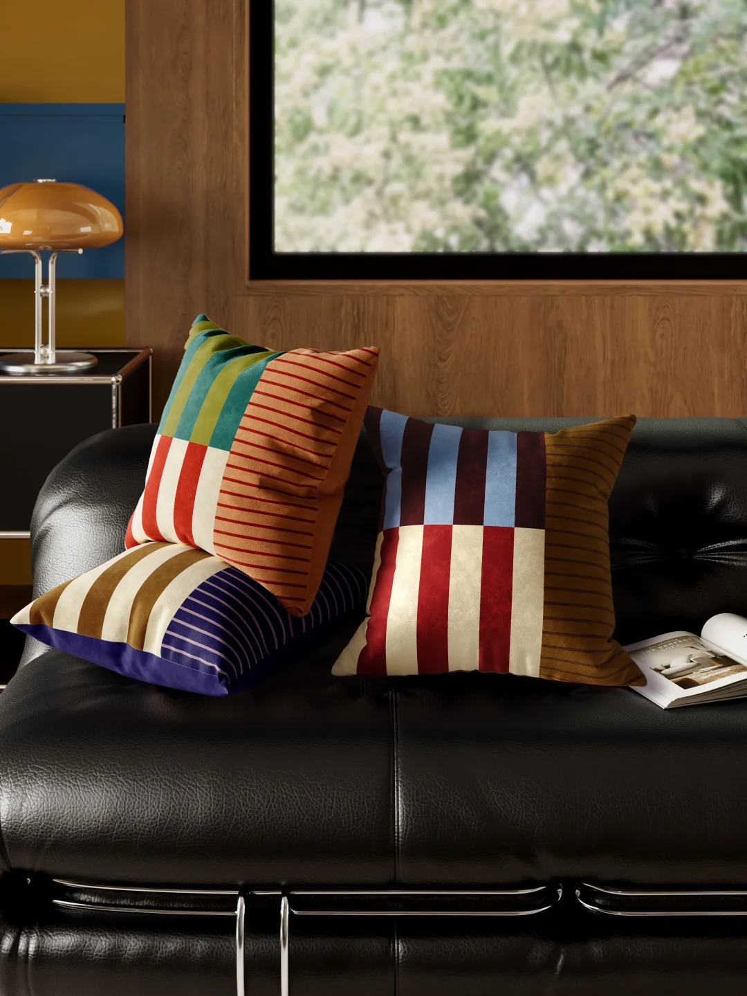 时髦客厅｜博主私藏款🛋️中古条纹抱枕！