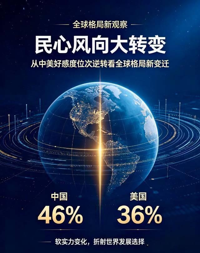 2026年7月，美国皮尤研究中心发布了长达近20年跨度的全球民调数据，这数据成为