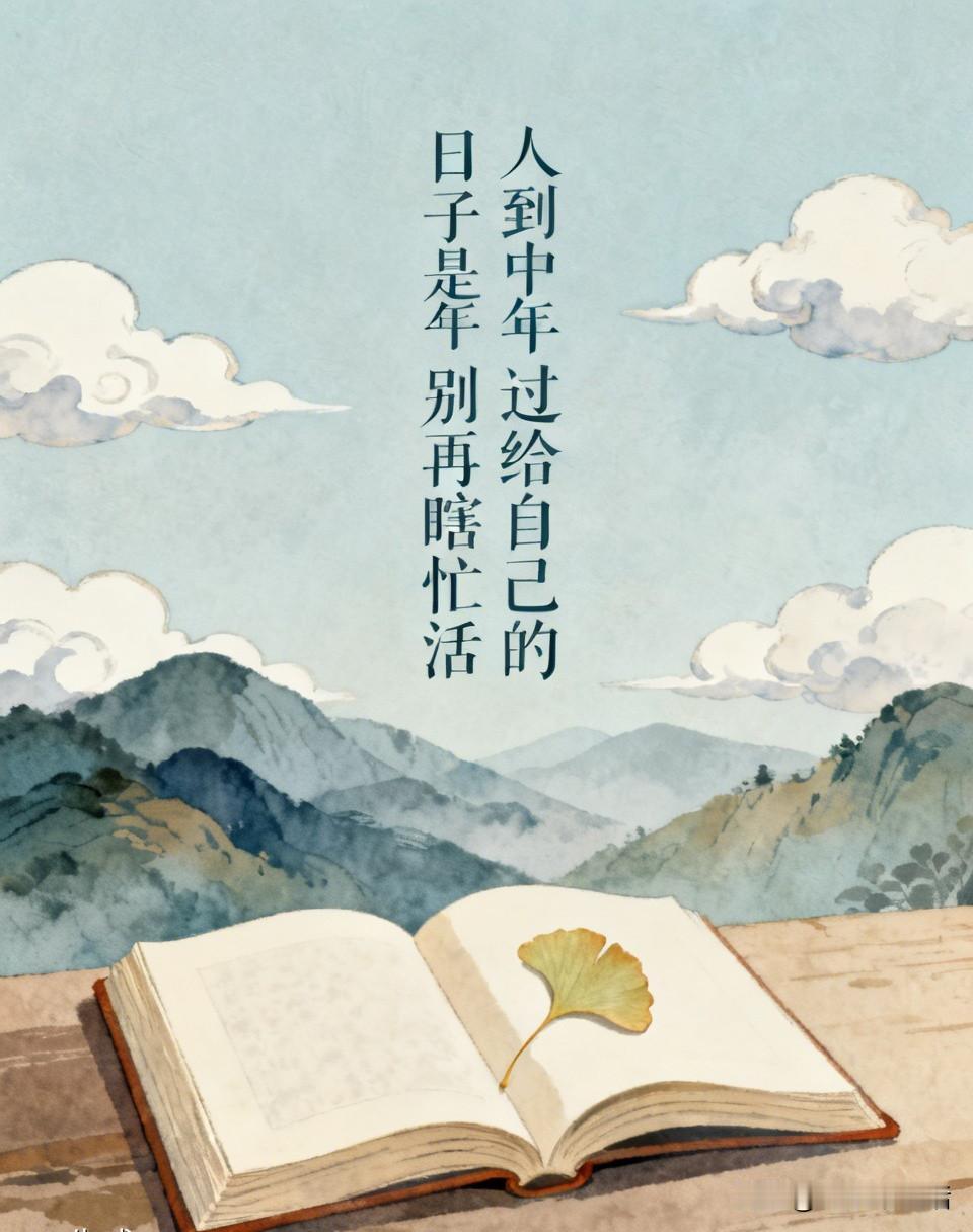 过来人真心劝大家 人到中年别再瞎忙活了
年少经历埋头苦学，青年时为事业只争朝夕，