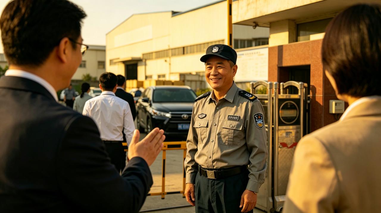 老周在厂门口当了十二年保安，从来没人记住他的名字。
大家都喊他“保安”或者“那个