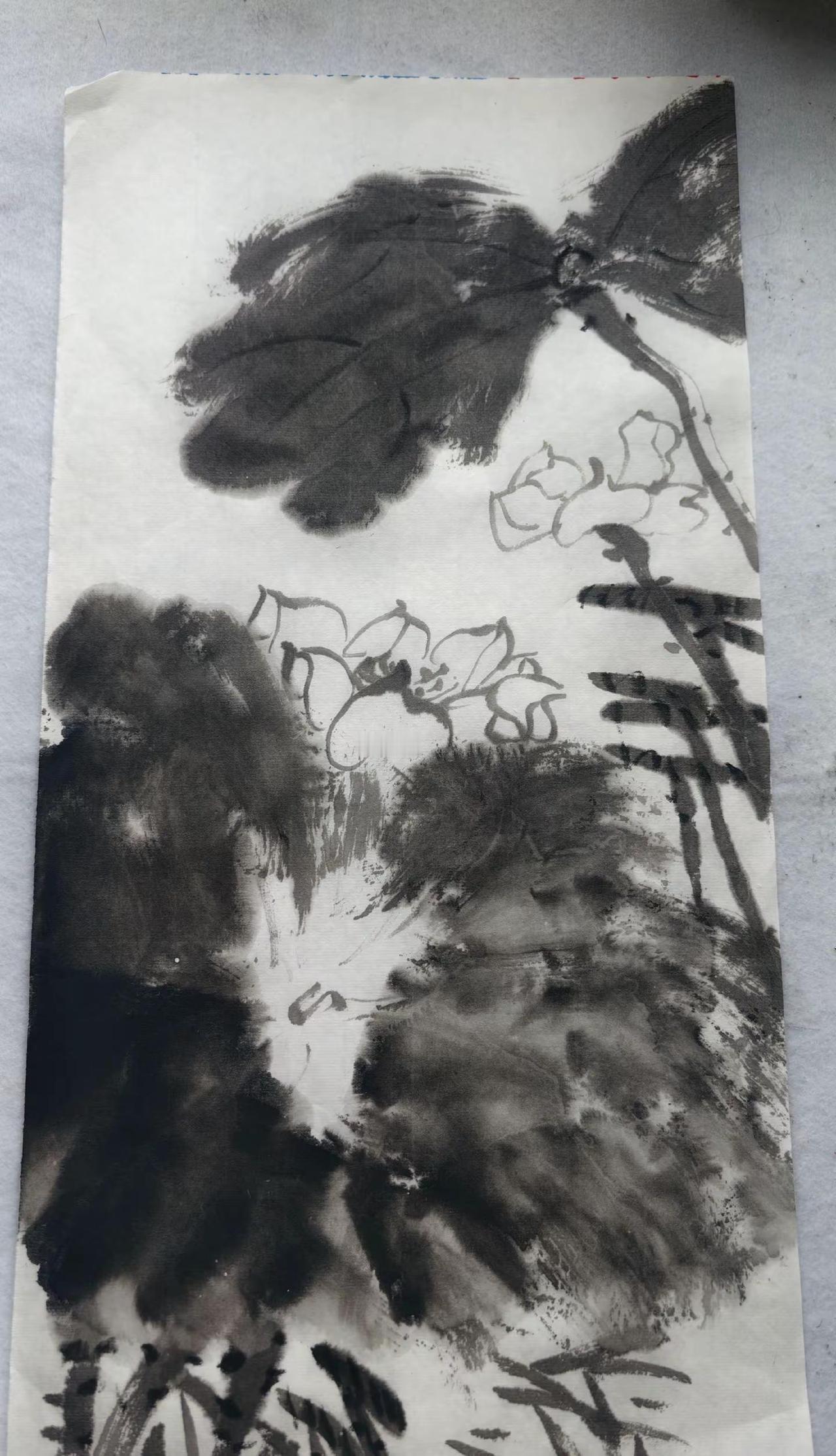 今日练习小画菏花送香感受笔墨写意之美