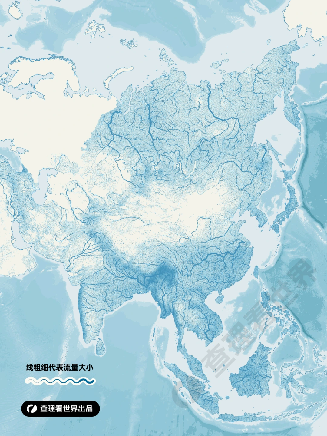 一组图看懂世界各大洲河流水系的脉络