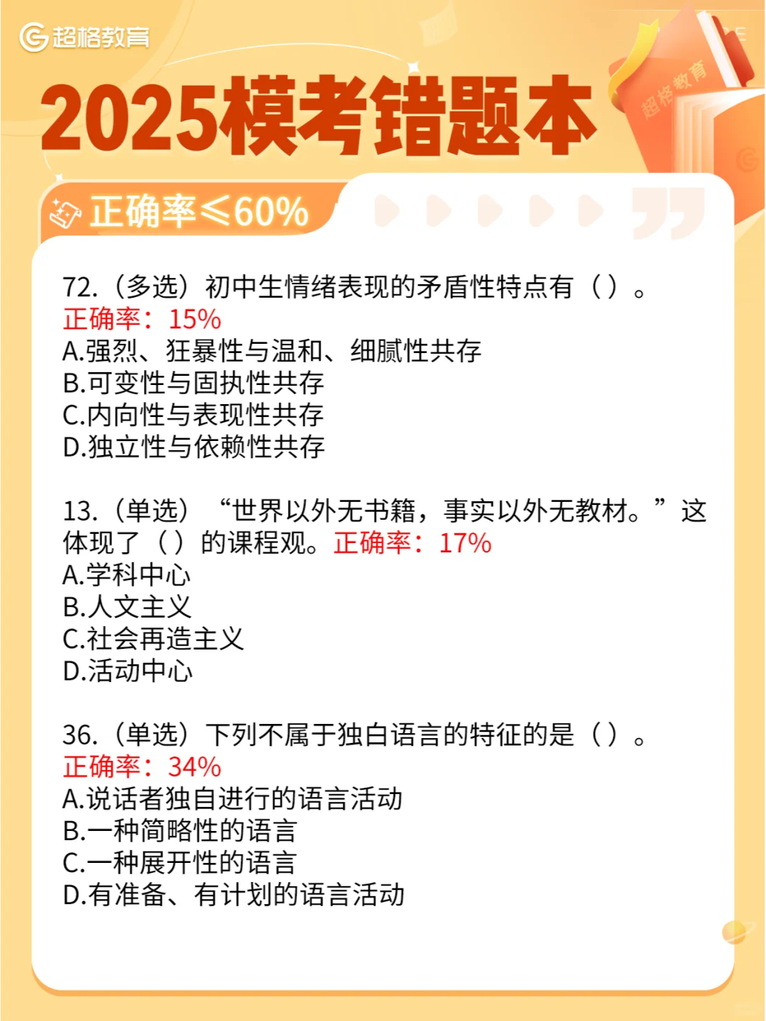 CG错题本 ❗ 建议所有2025考编人都刷一遍