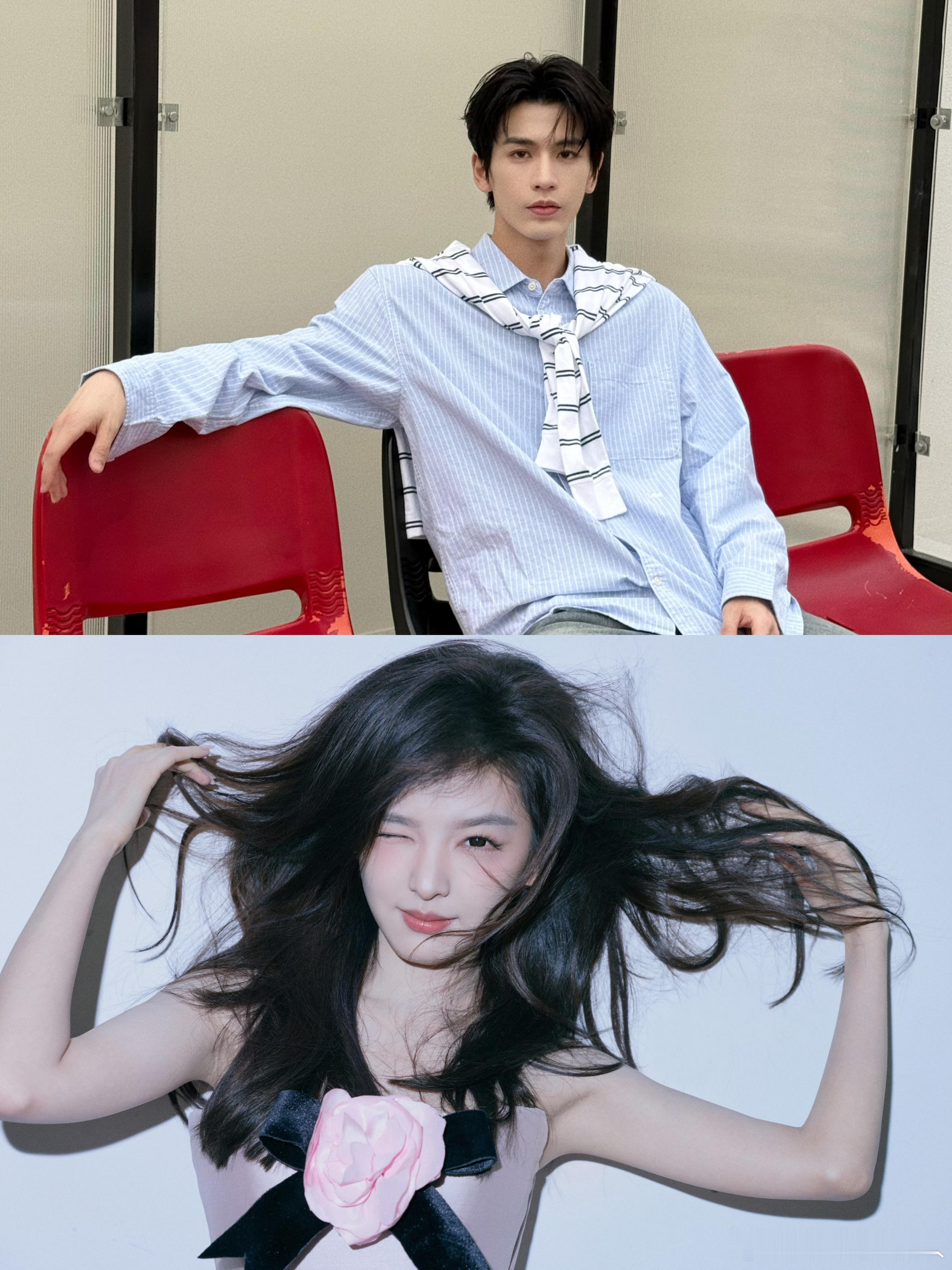 张凌赫对章若楠吹口哨仅一秒就接受了这对cp，果然帅哥美女都很搭