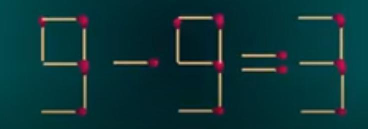 🔥超刺激的火柴棒谜题挑战来啦！在充满巧思的火柴棒世界里，“9 - 9 = 3”