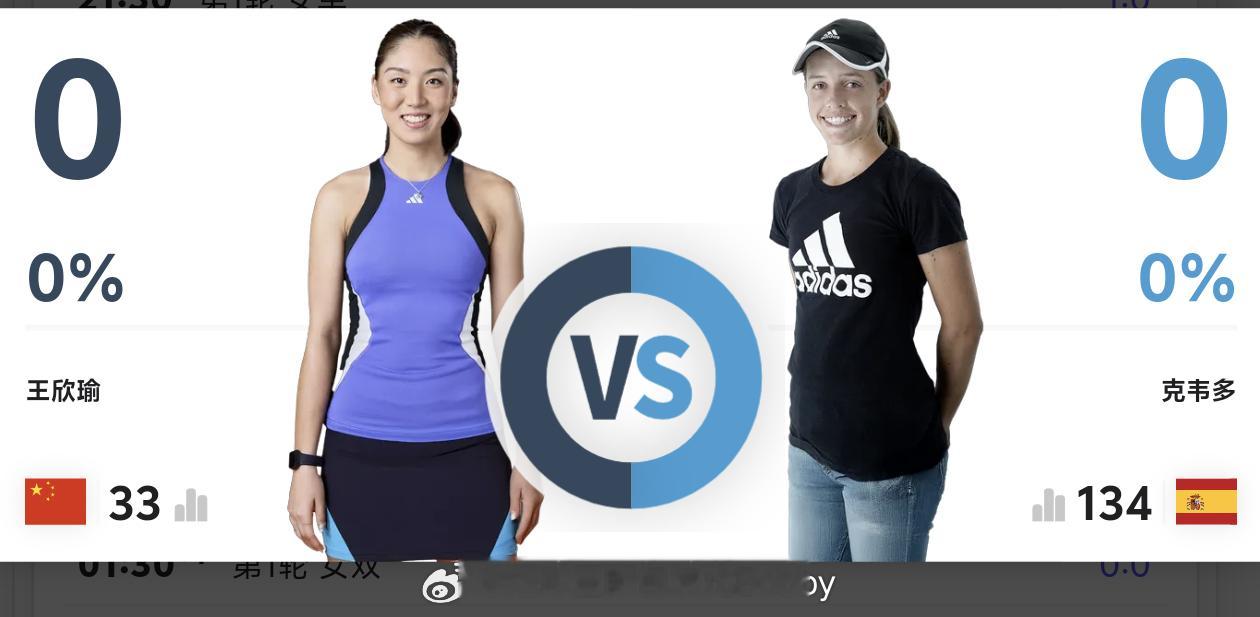 中国网球波比台bbtv 今日重点赛程🔥⏰北京18:30左右↔️王欣瑜、袁悦出战