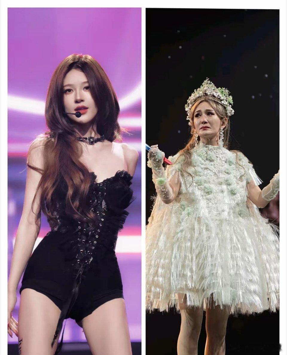 左边是赵露思，右边是谢娜，有句话我不知当讲不当讲，如果仔细观察，大家有没有发现两