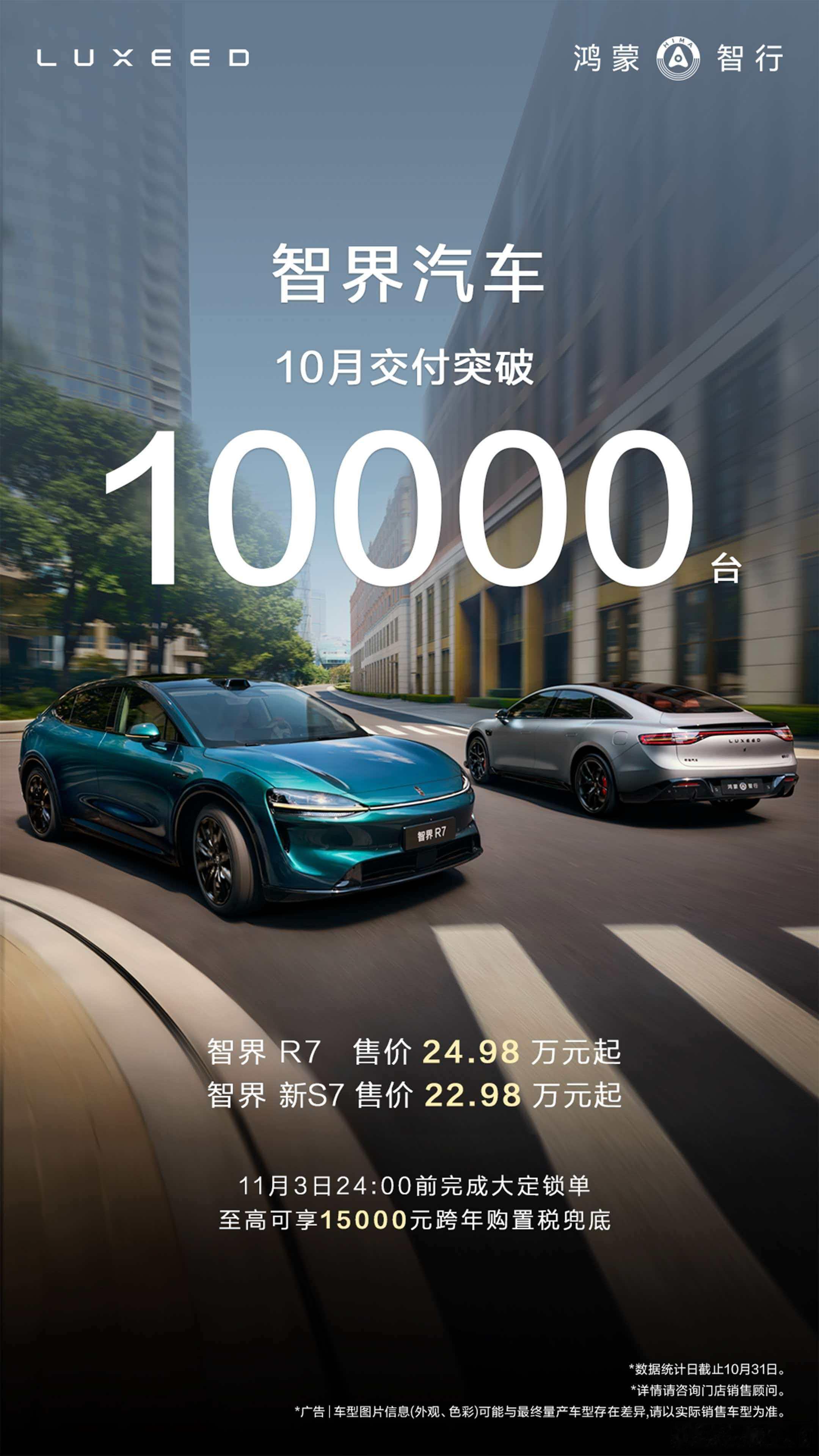 智界不错，10月交付了1万台，新款R7卖的真心可以！老款用的也很不错，提车一年，