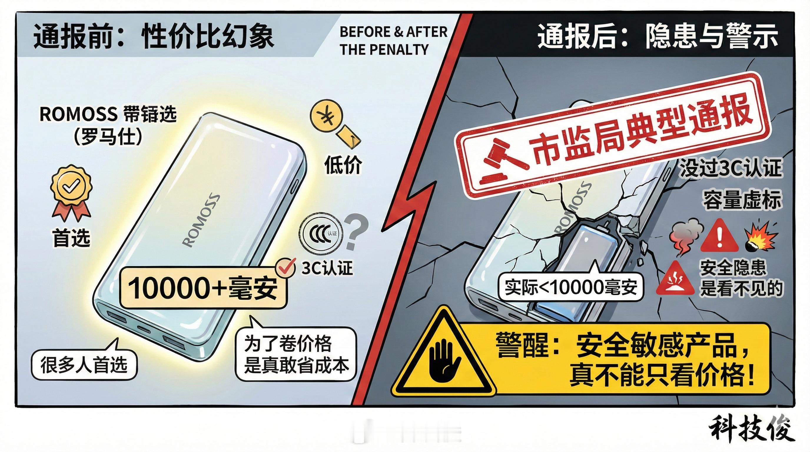 罗马仕被处罚很多人以前买充电宝首选就是它，毕竟性价比确实高。结果这次被市监局当作