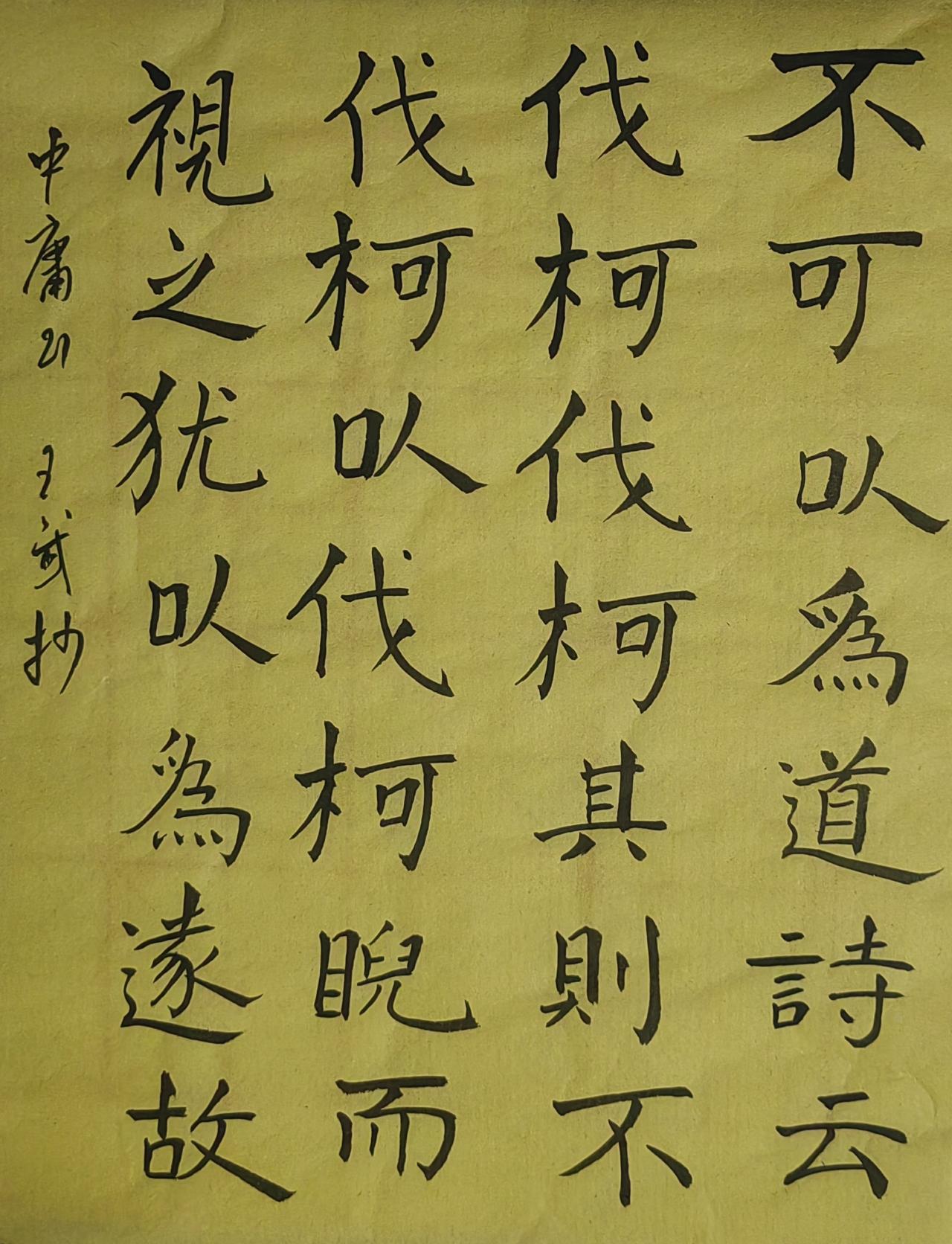 书法爱好者基本功扎实