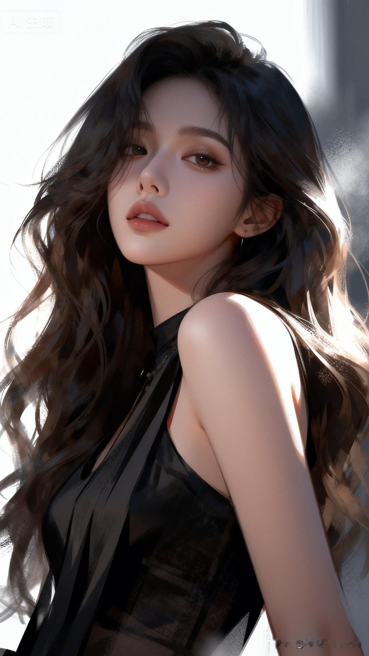 轻纱遮面，风姿绰约。一眼沦陷的神级美图 阳光下的黑发美人，散发着神秘与优雅的气息