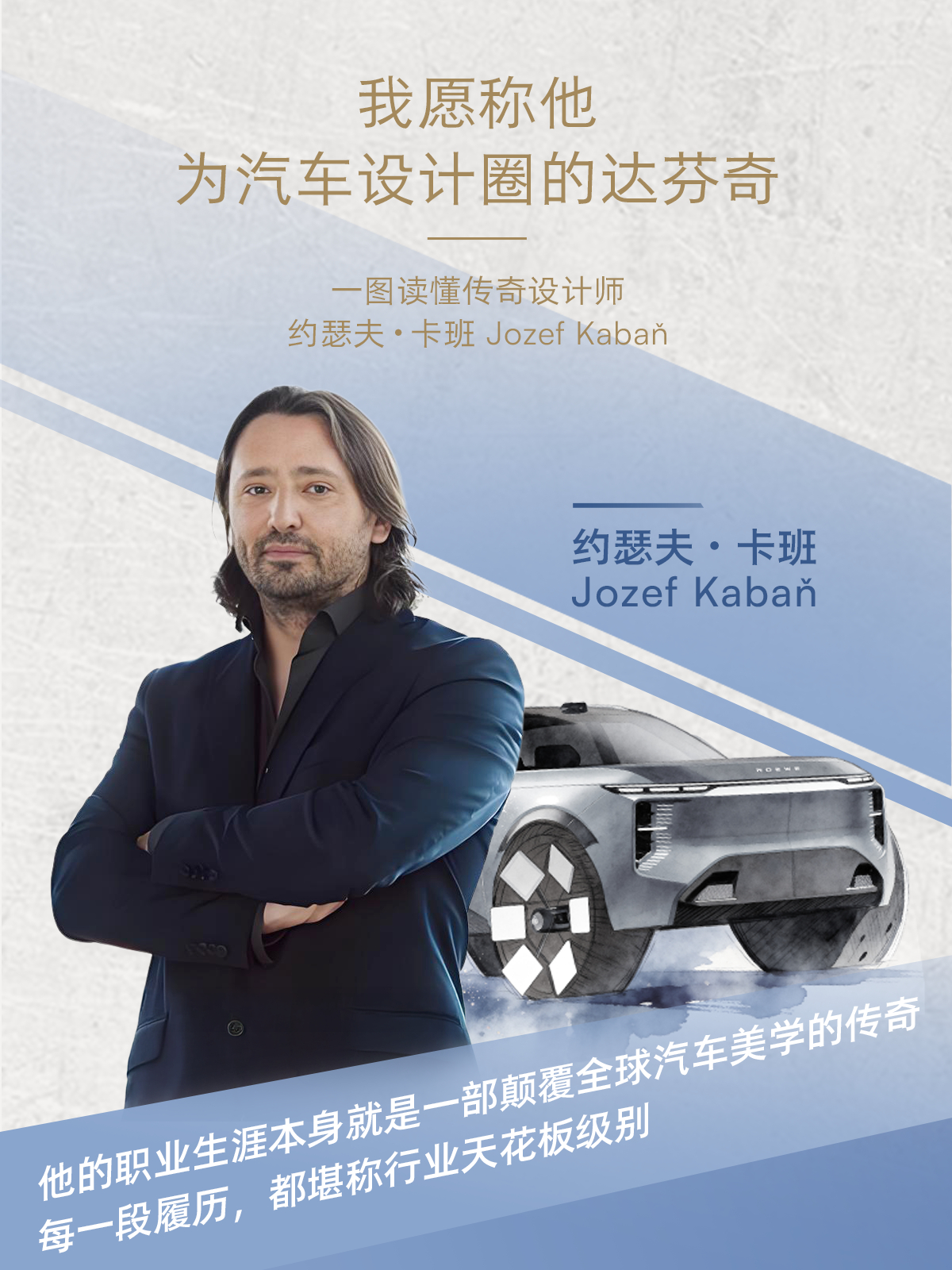 AI时代汽车设计看中国  约瑟夫·卡班参与设计过：布加迪威龙、劳斯莱斯幻影、宝马