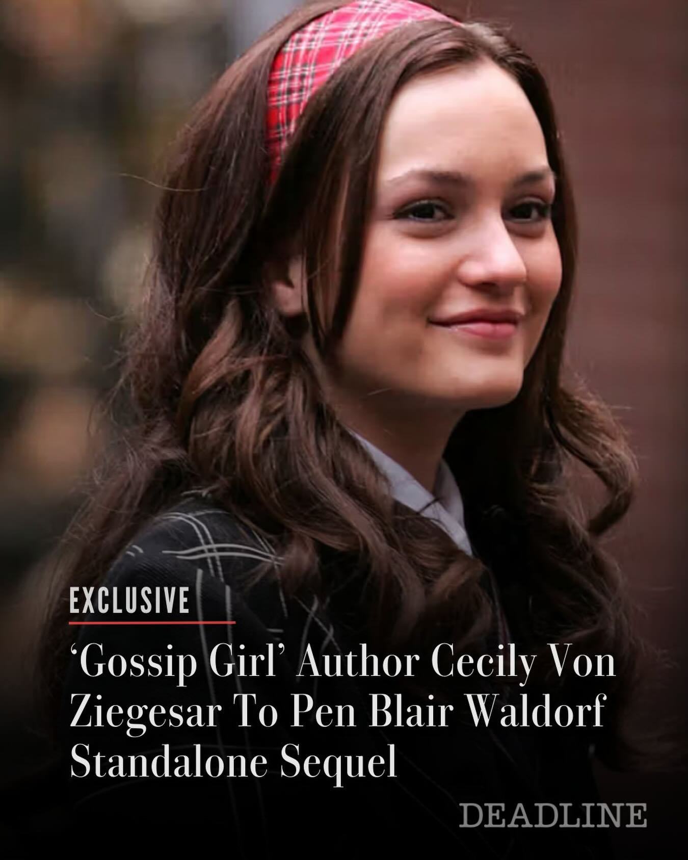 ‼️据外媒，《绯闻女孩》作者塞西莉·冯·齐格萨尔正在创作一部关于“Queen B