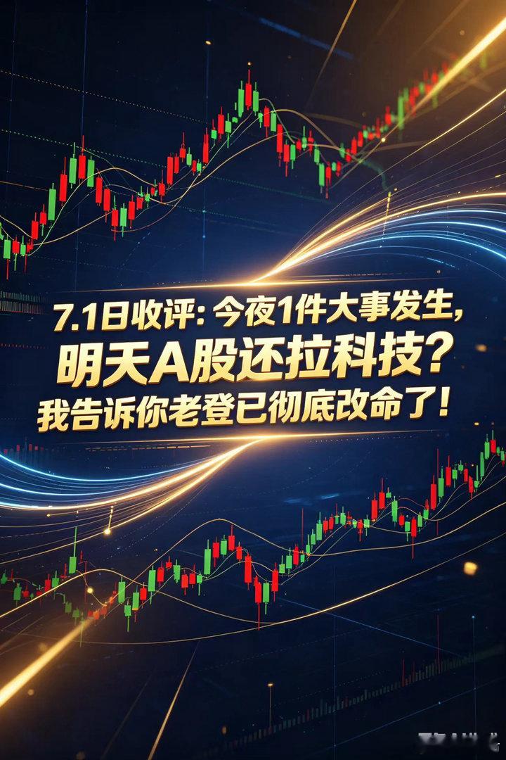 7.1日收评:今夜1件大事发生,明天A股还拉科技?我告诉你老登已彻底改命了！  