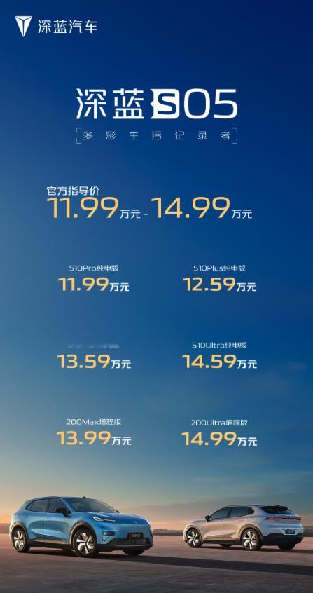 深蓝S05也太敢定价了，搭载了华为智趣光影大灯，以及智趣云台相机等科技配置，体验