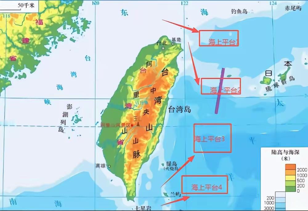 不给日菲费口舌，凭我们的强大实力，在台湾东部海域建设这5座海上平台，就可以让日菲