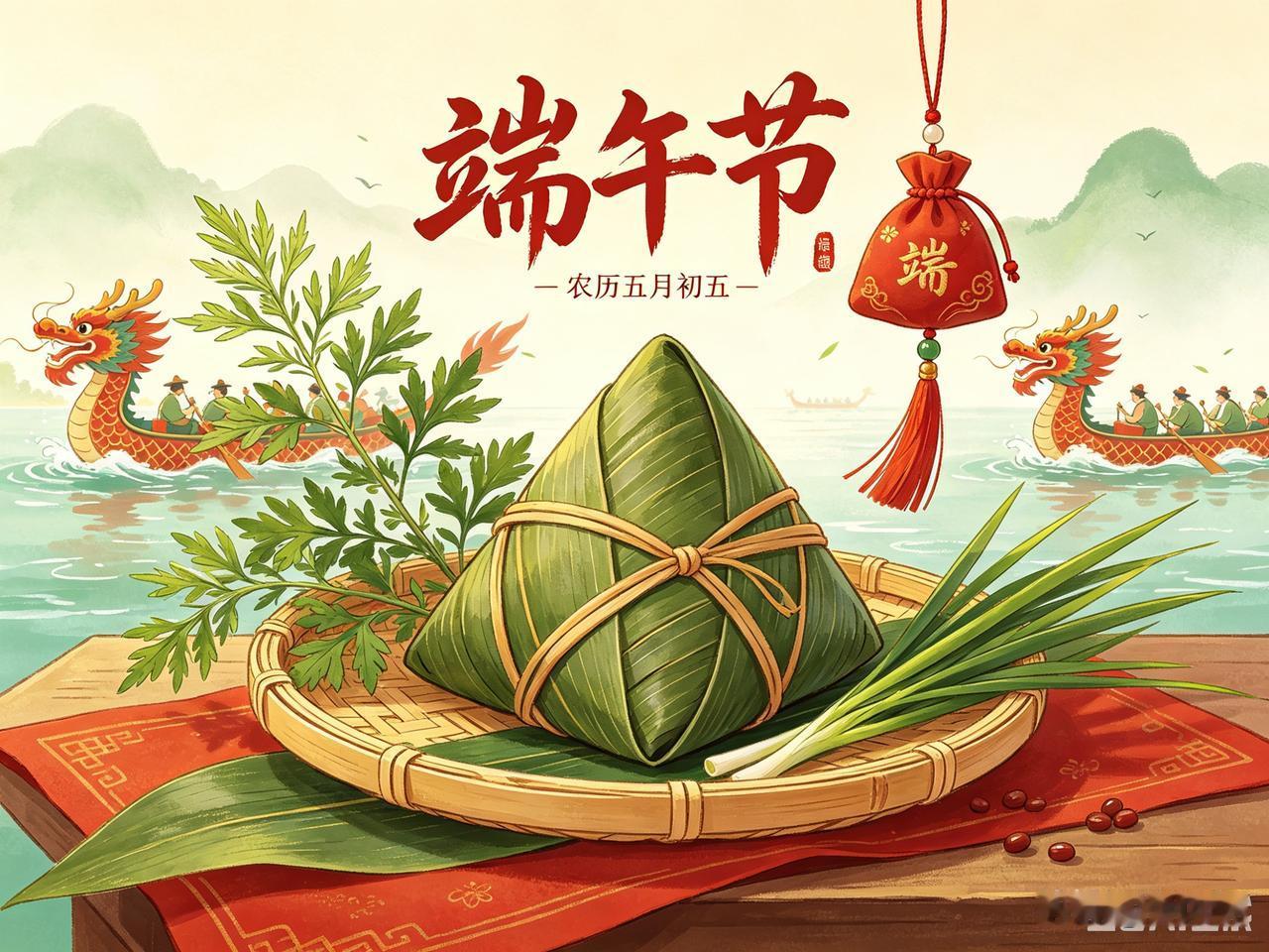 五月初五是端午，
那便祝你
粽是快乐
粽是平安
粽是健康
粽是成功
粽是幸福
端