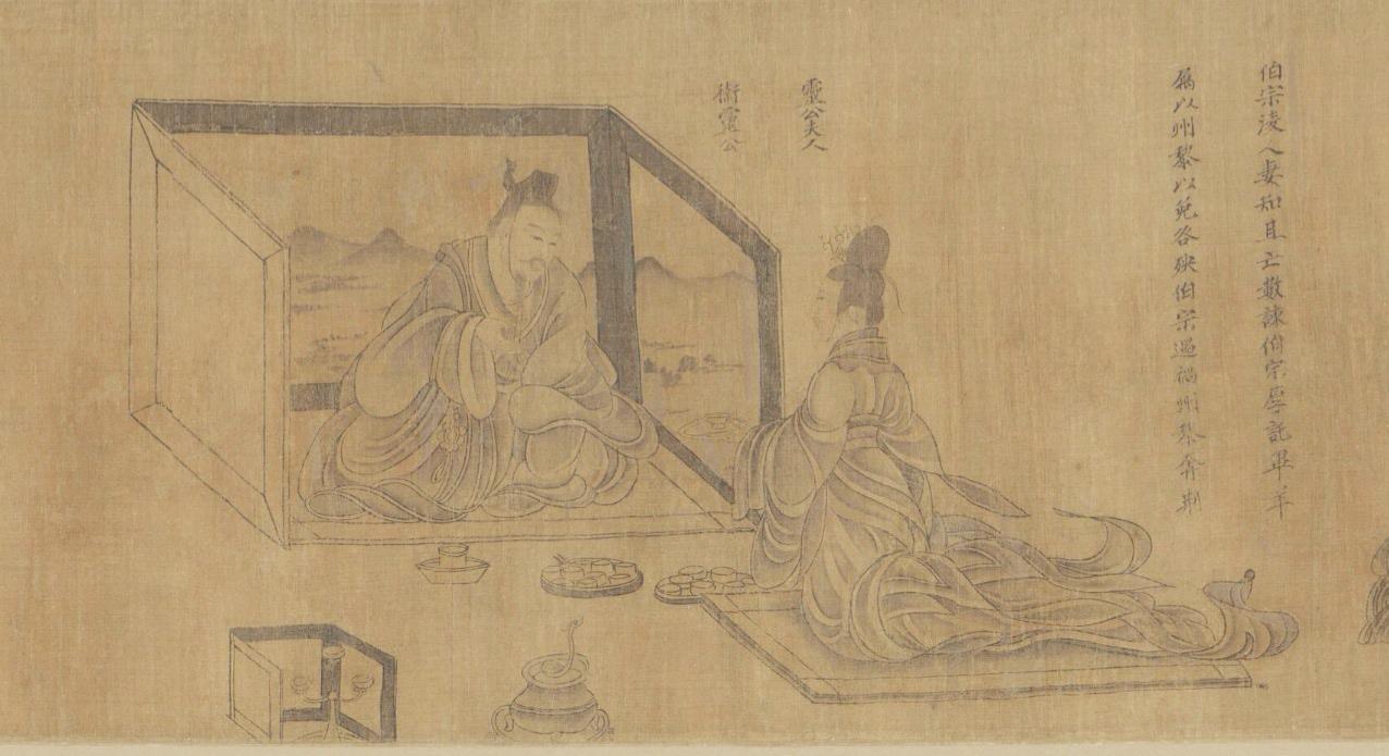 卷轴画出现于魏晋南北朝时期，在此之前主要是壁画、画障等。壁画和画障不能移动欣赏把