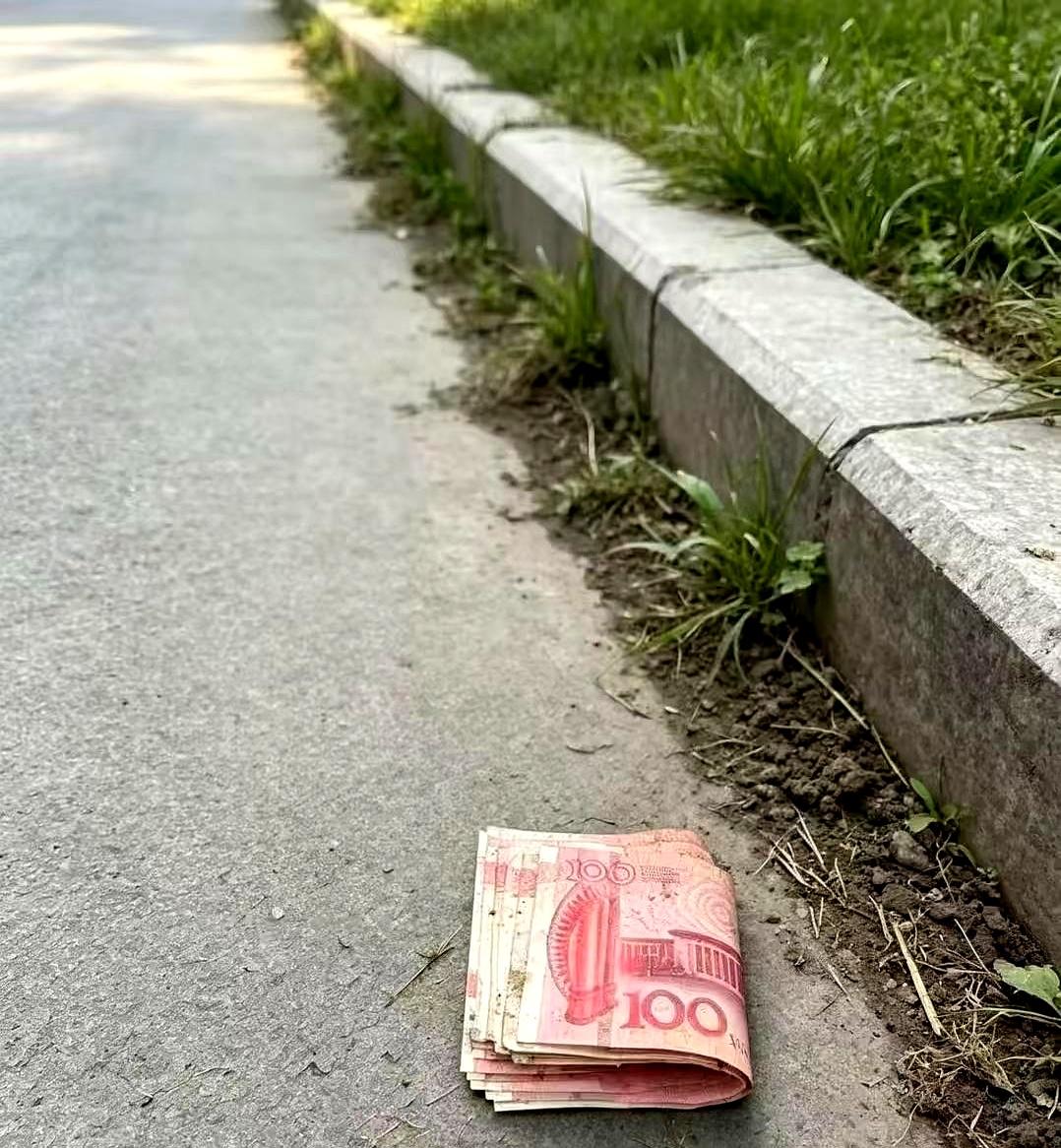 小区草丛里躺着5000多块钱，换谁看见，心里都得咯噔一下。
有人开玩笑说，没准是