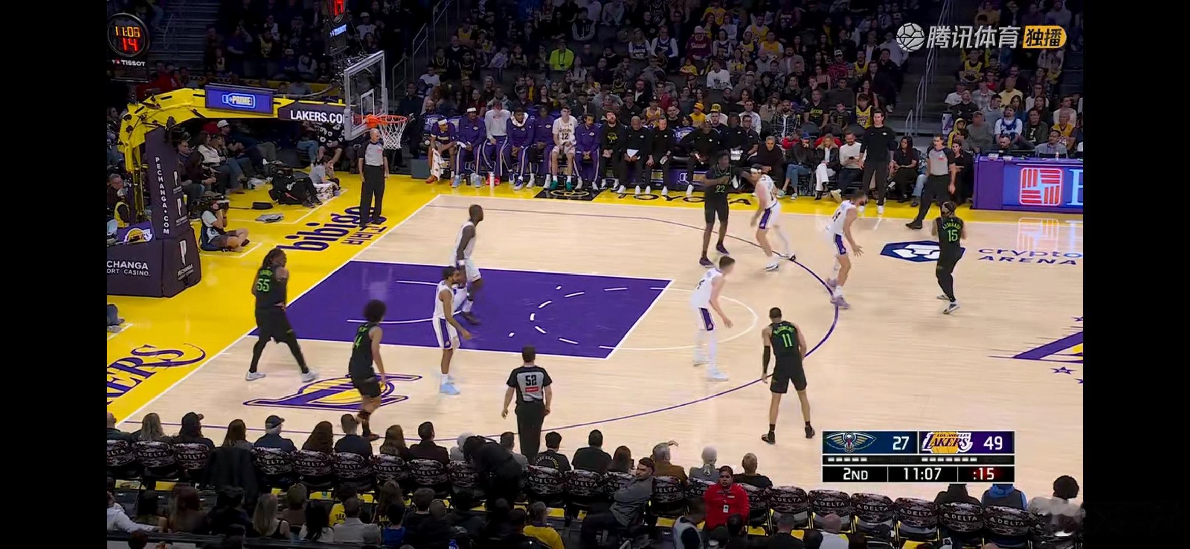 湖人已经领先22分了！这赛季湖人有总冠军的机会！ 东契奇已得20分，太厉害了！ 