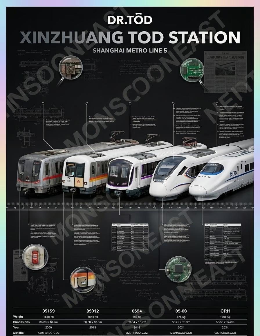 莘庄站🚇分不清？一图说清换乘列车有哪些
-1号线
-5号线初代
-5号线第二代